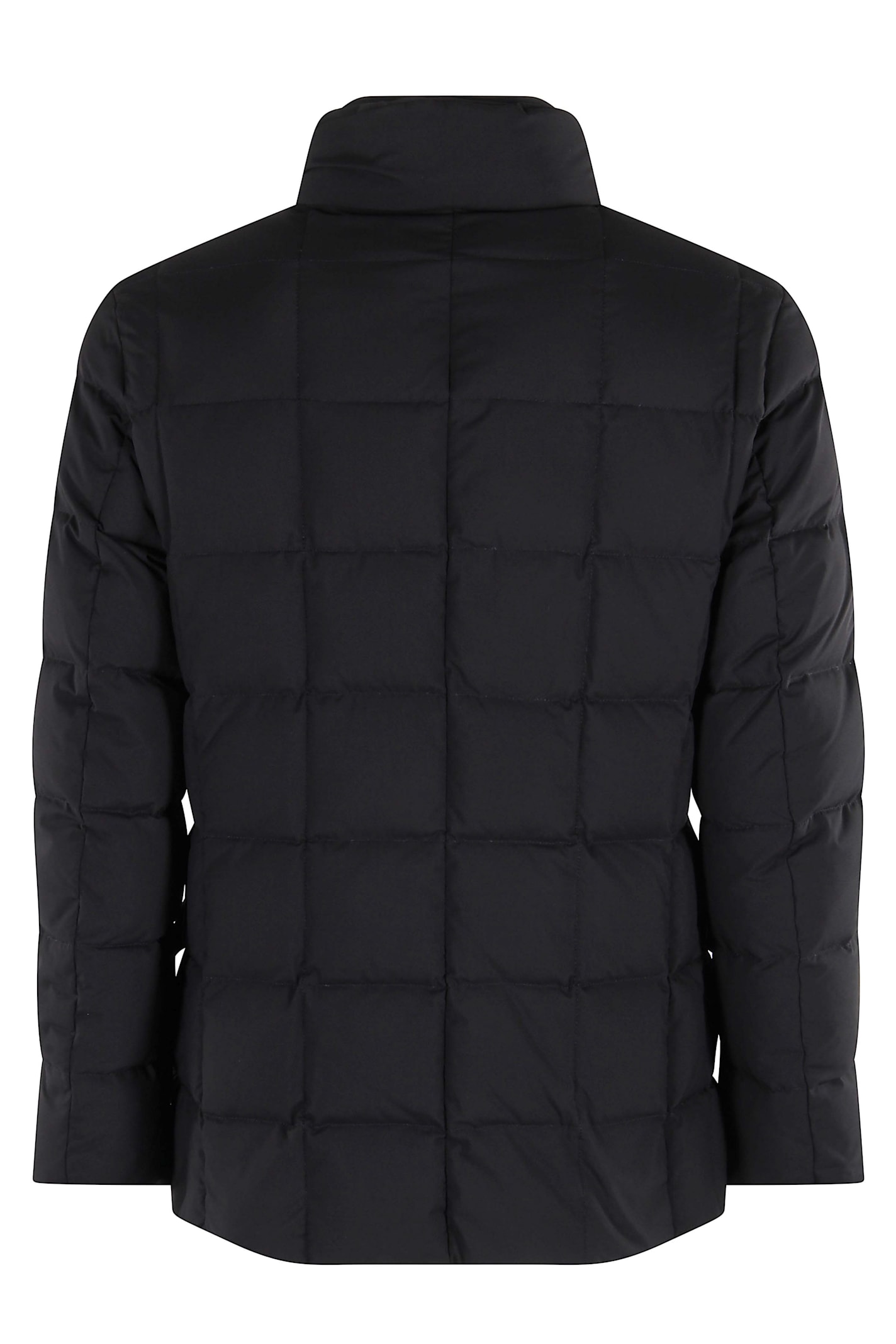 Fay Structured Double-breasted Down Jacket With Smooth Finish In Multi