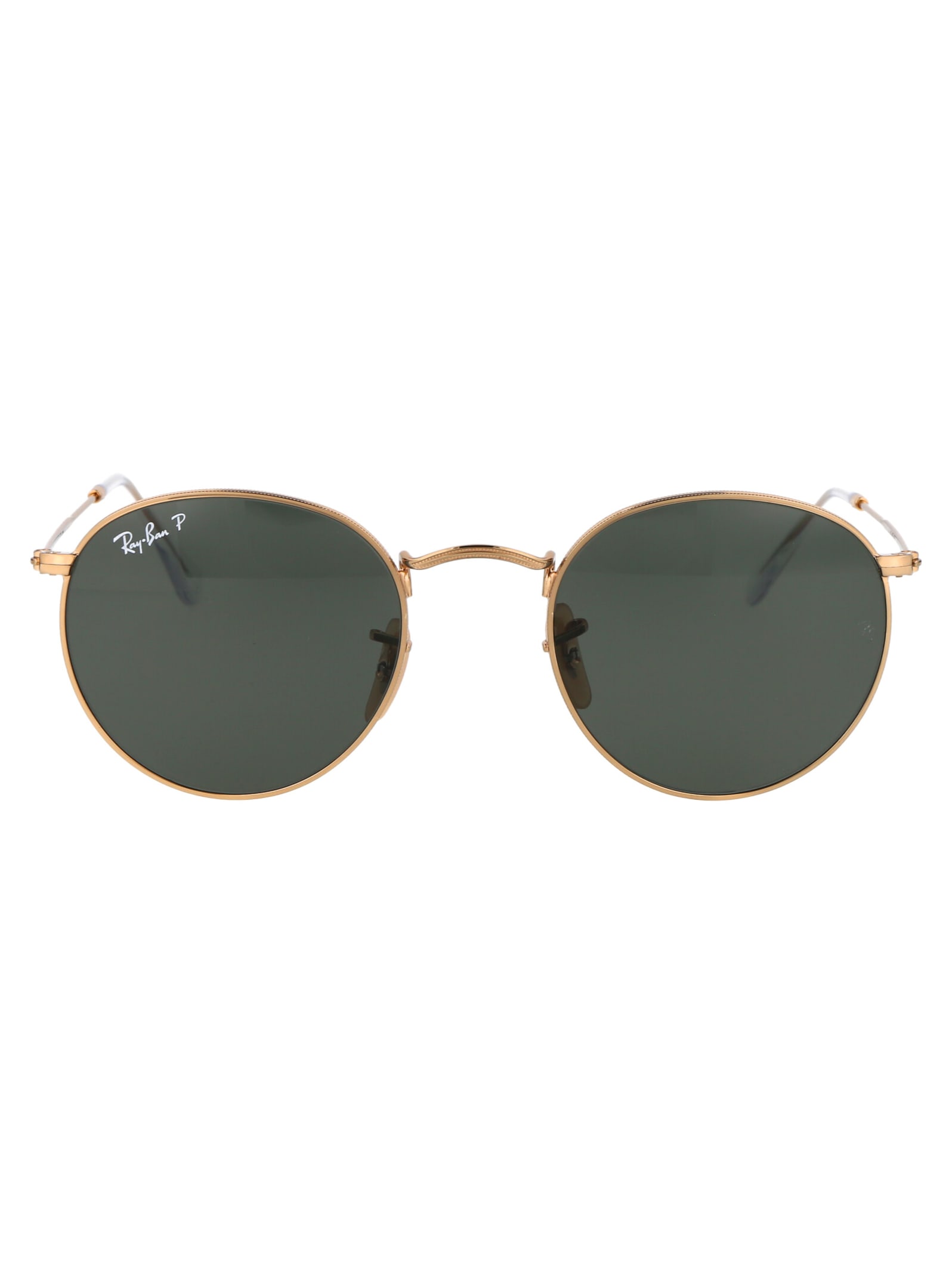 Shop Ray Ban Round Metal Sunglasses In 001/58 Gold