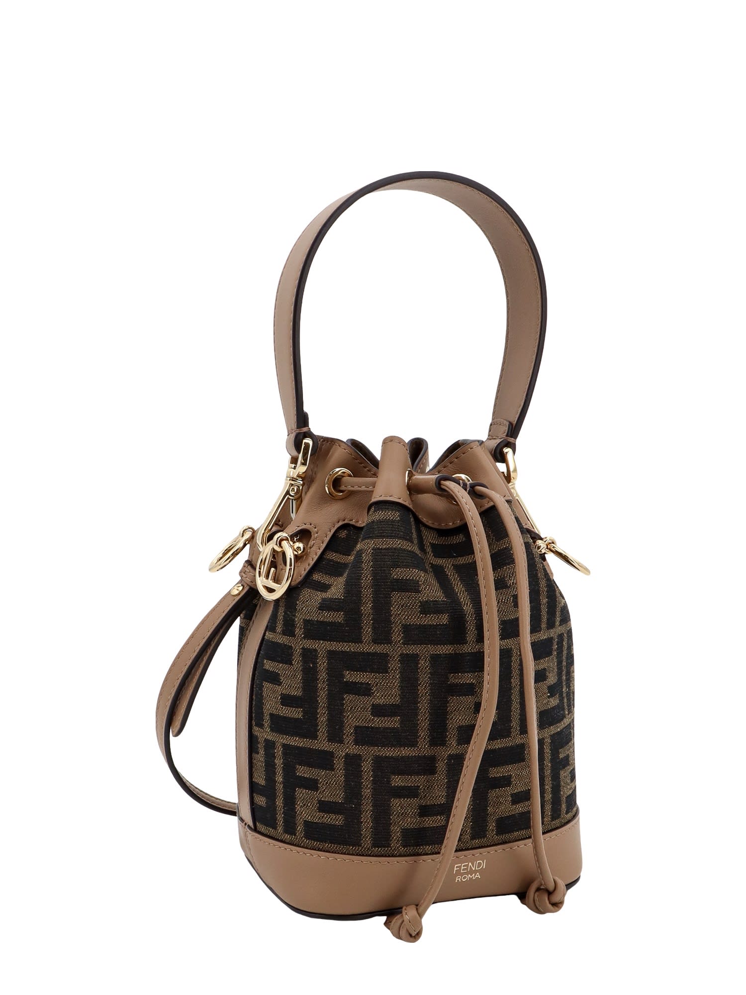 Shop Fendi Mon Tresor Bucket Bag In Marrone