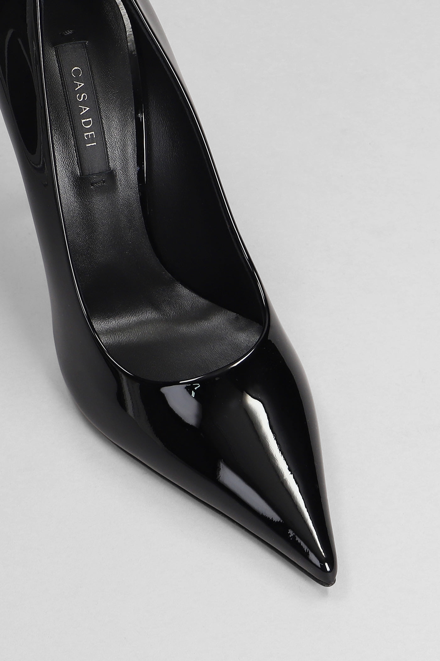 Shop Casadei Superblade Pumps In Black Patent Leather