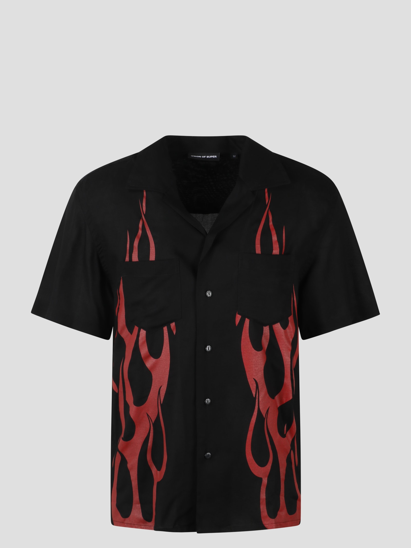 VISION OF SUPER RED TRIBAL FLAMES SHIRT