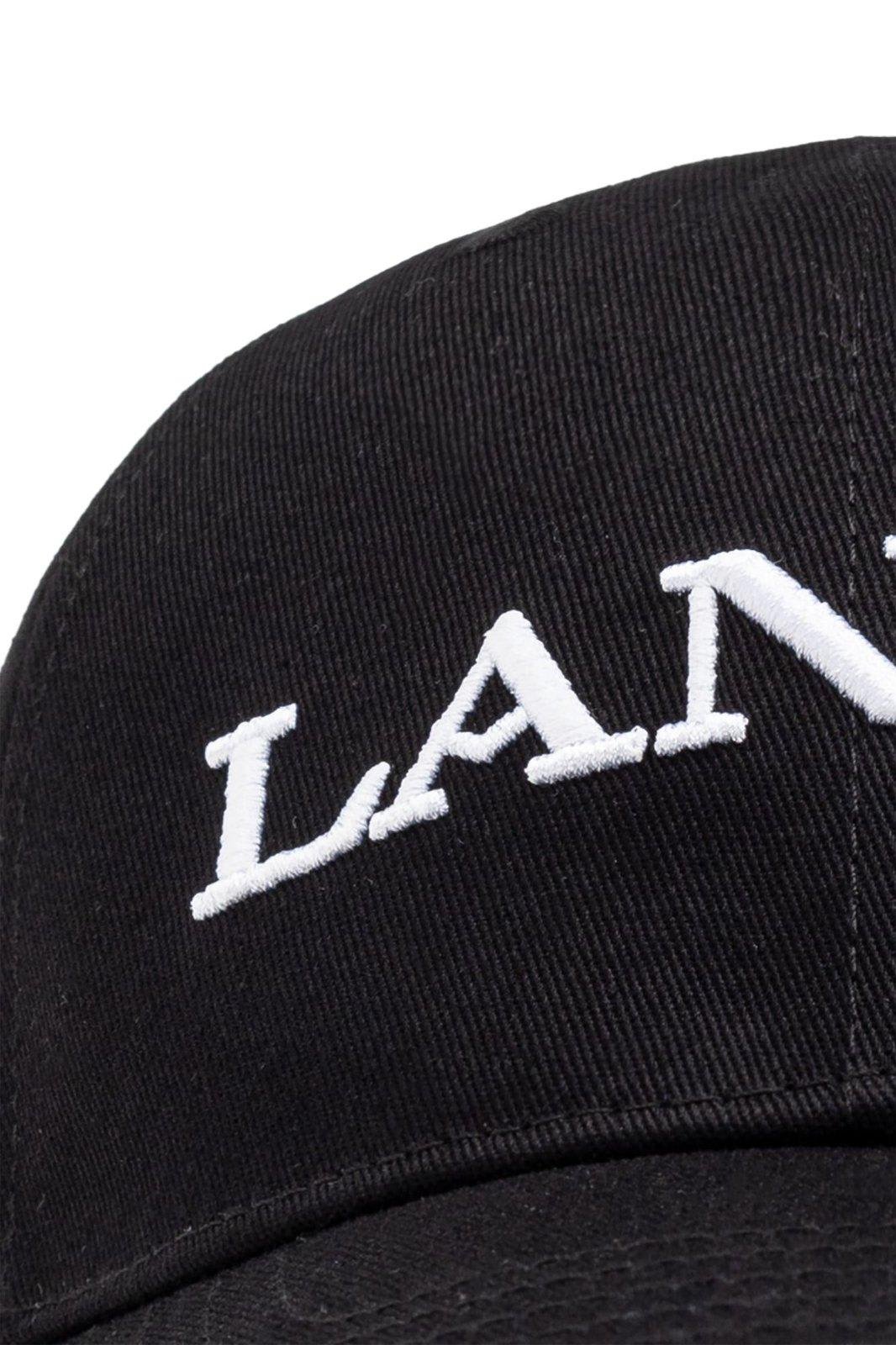 Lanvin Baseball Cap With Embroidery In Nero