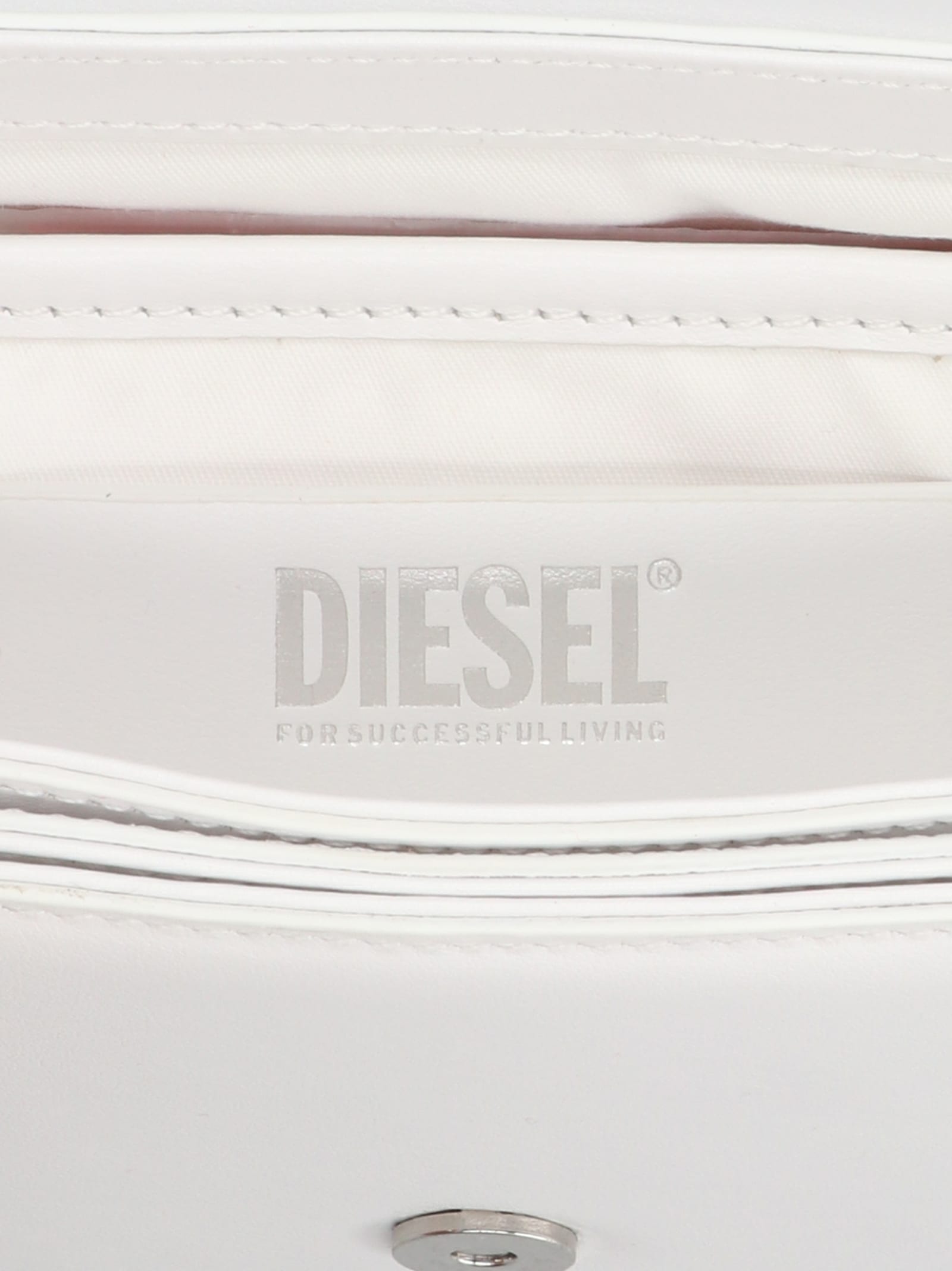 Shop Diesel 1dr Shoulder Bag In Silver