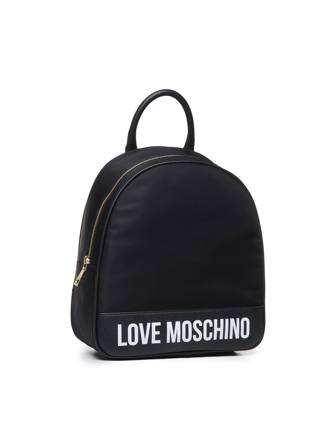 Shop Love Moschino Backpack With Print In Nero