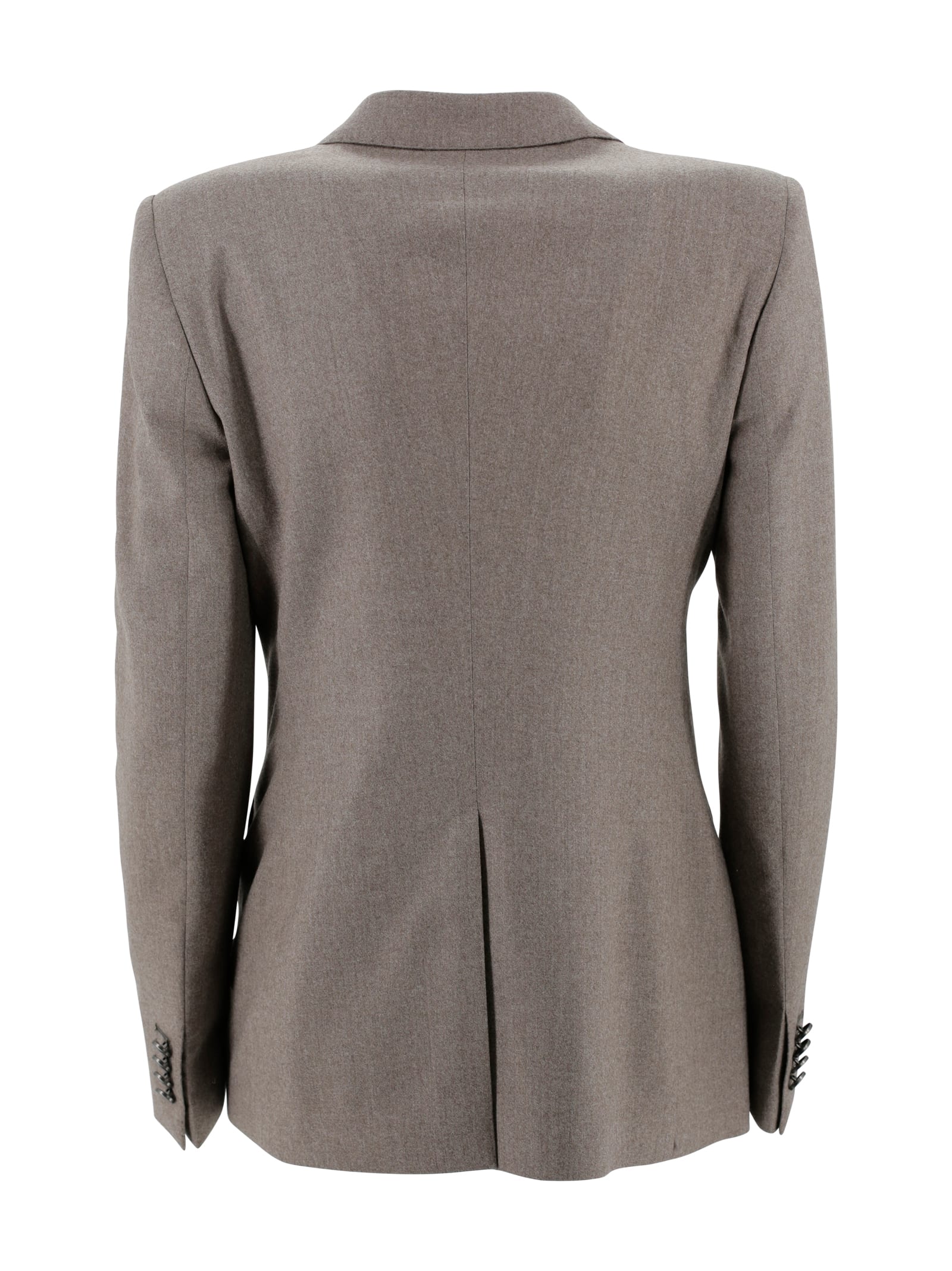 Tagliatore Tailored Jacket With Back Vent And Flap Pockets In Brown