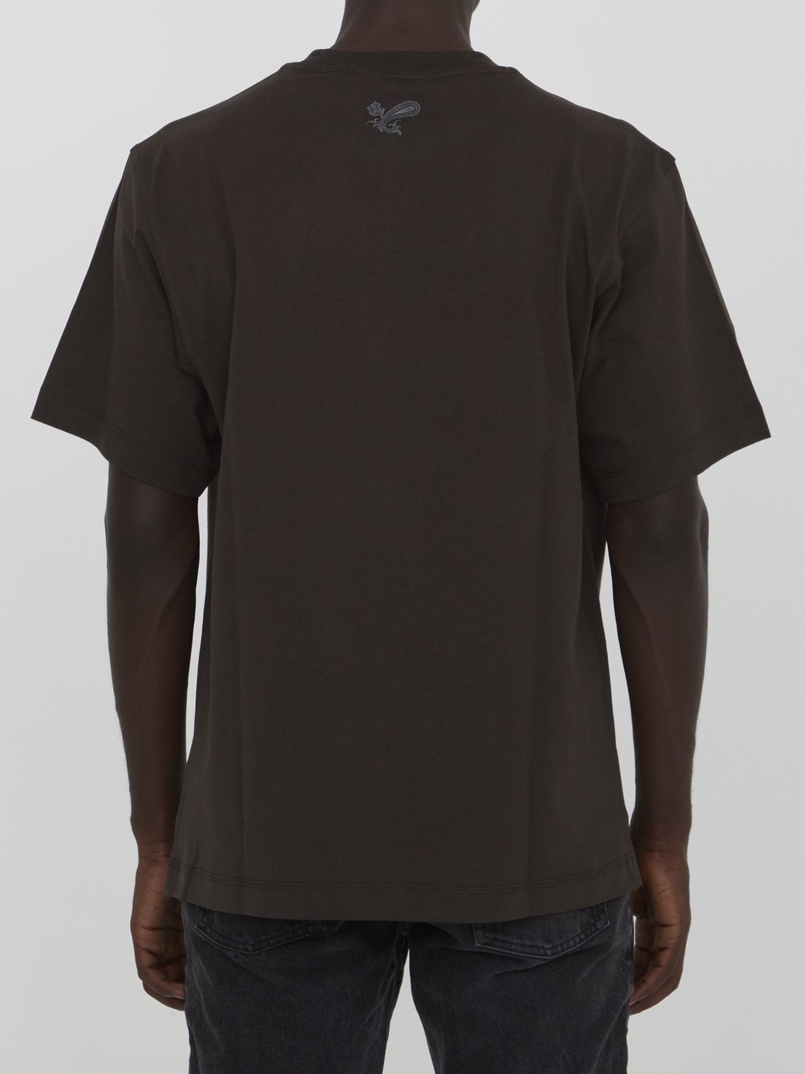 Shop Burberry Logo T-shirt In Brown