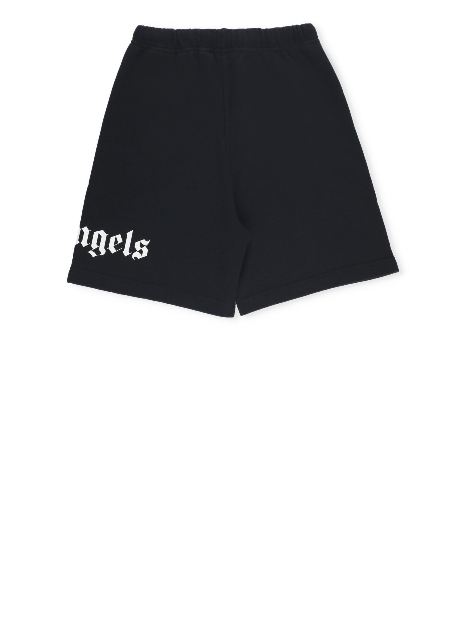 Shop Palm Angels Bermuda With Logo In Black