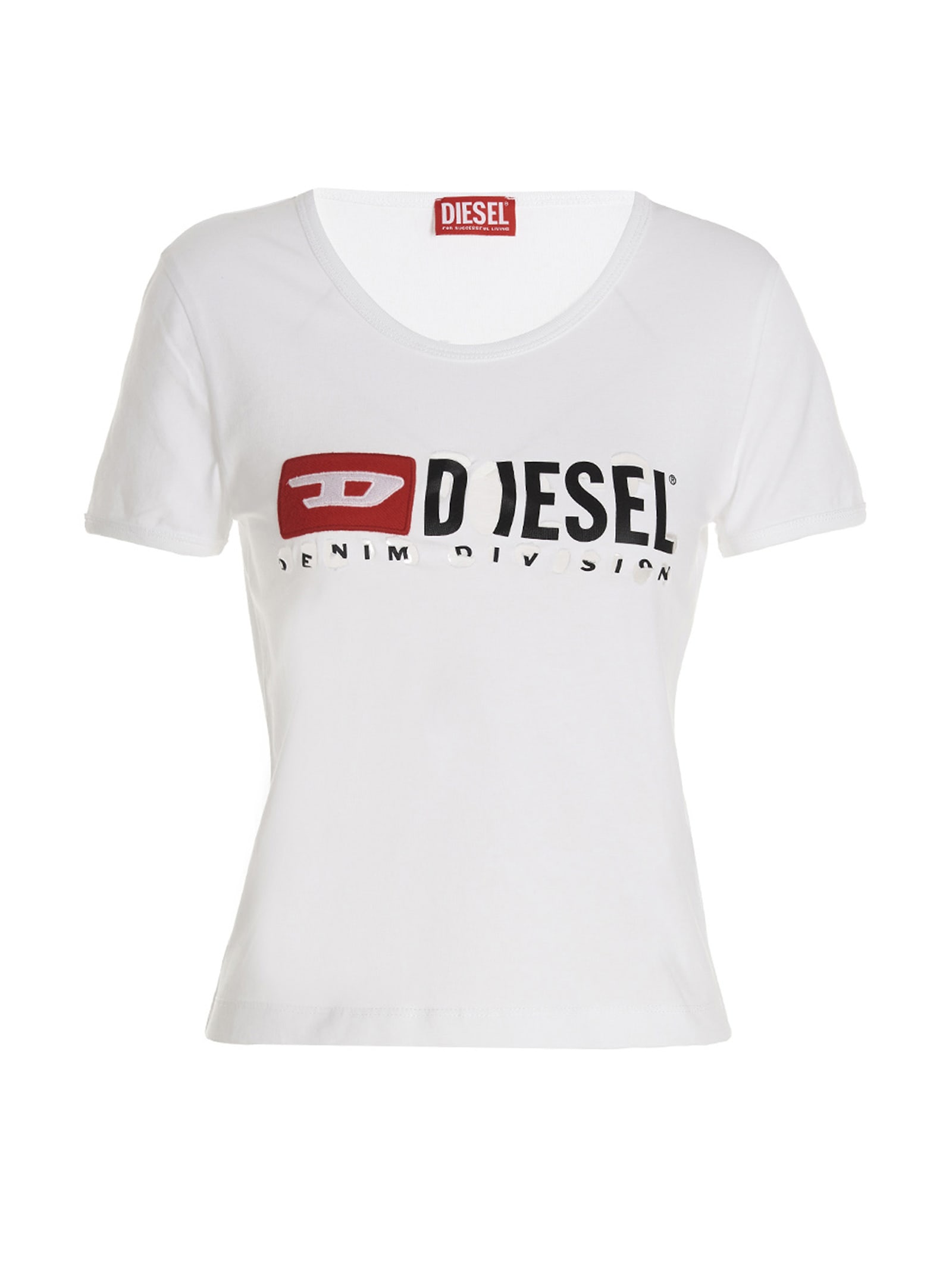 DIESEL RIPPED LOGO T-SHIRT