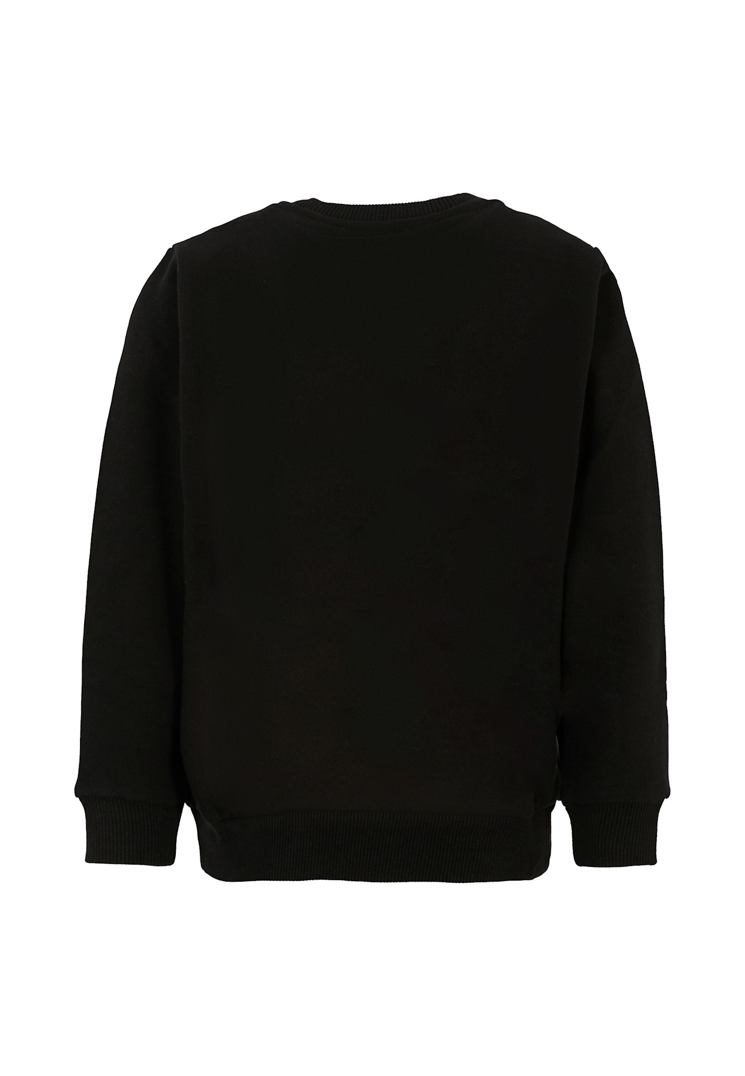 Diesel Black Sweatshirt For Girl With Heart In Black