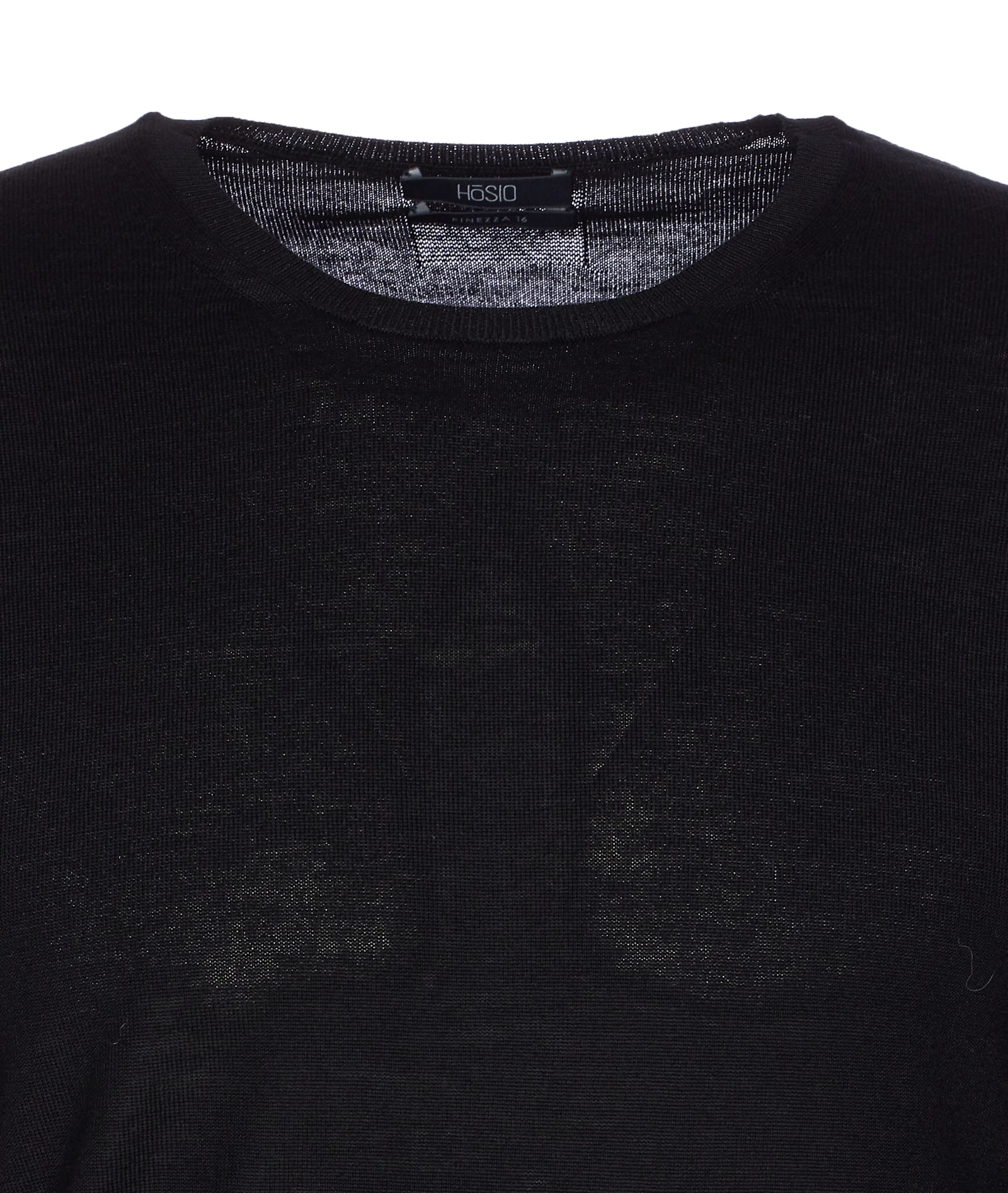 Hōsio Long-sleeve Crew-neck Sweater In Black