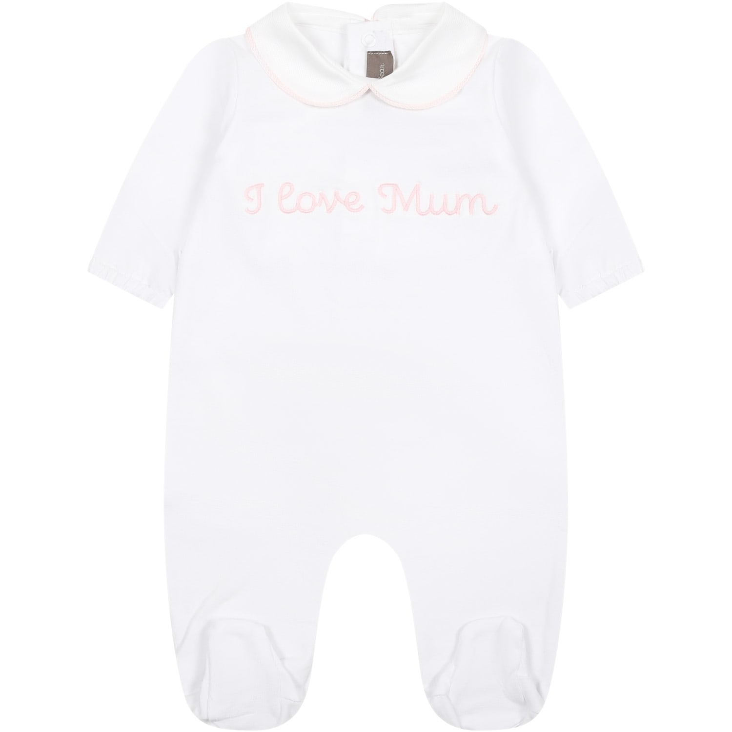 Shop Little Bear White Babygrown For Baby Girl With Writing