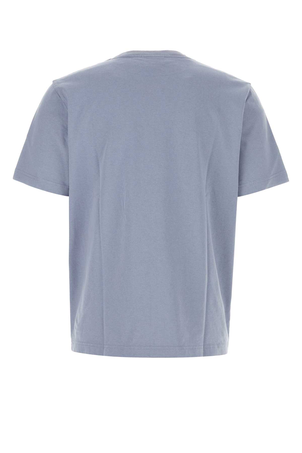 Shop Maison Kitsuné Cerulean Blue Cotton T-shirt In Dusterblue