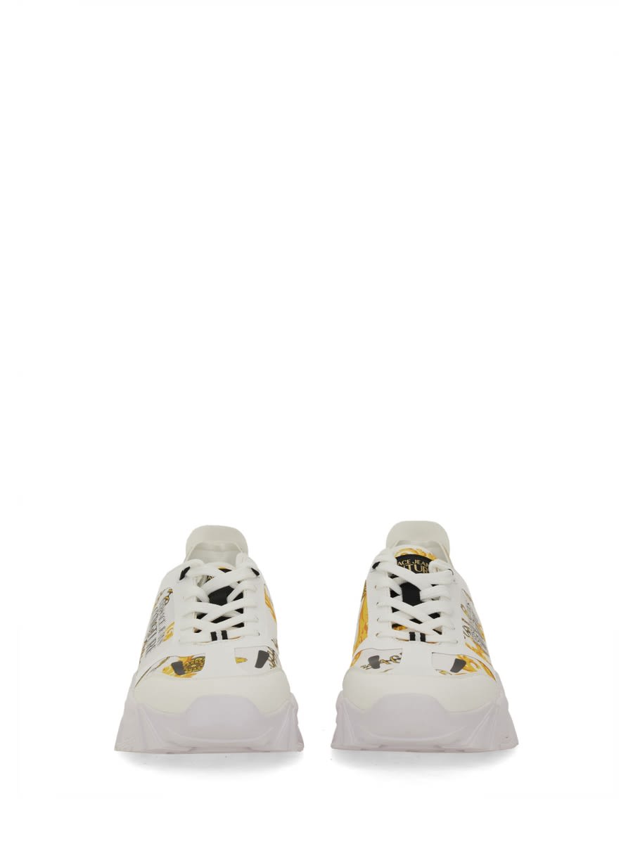 Shop Versace Jeans Couture Sneaker With Logo In White