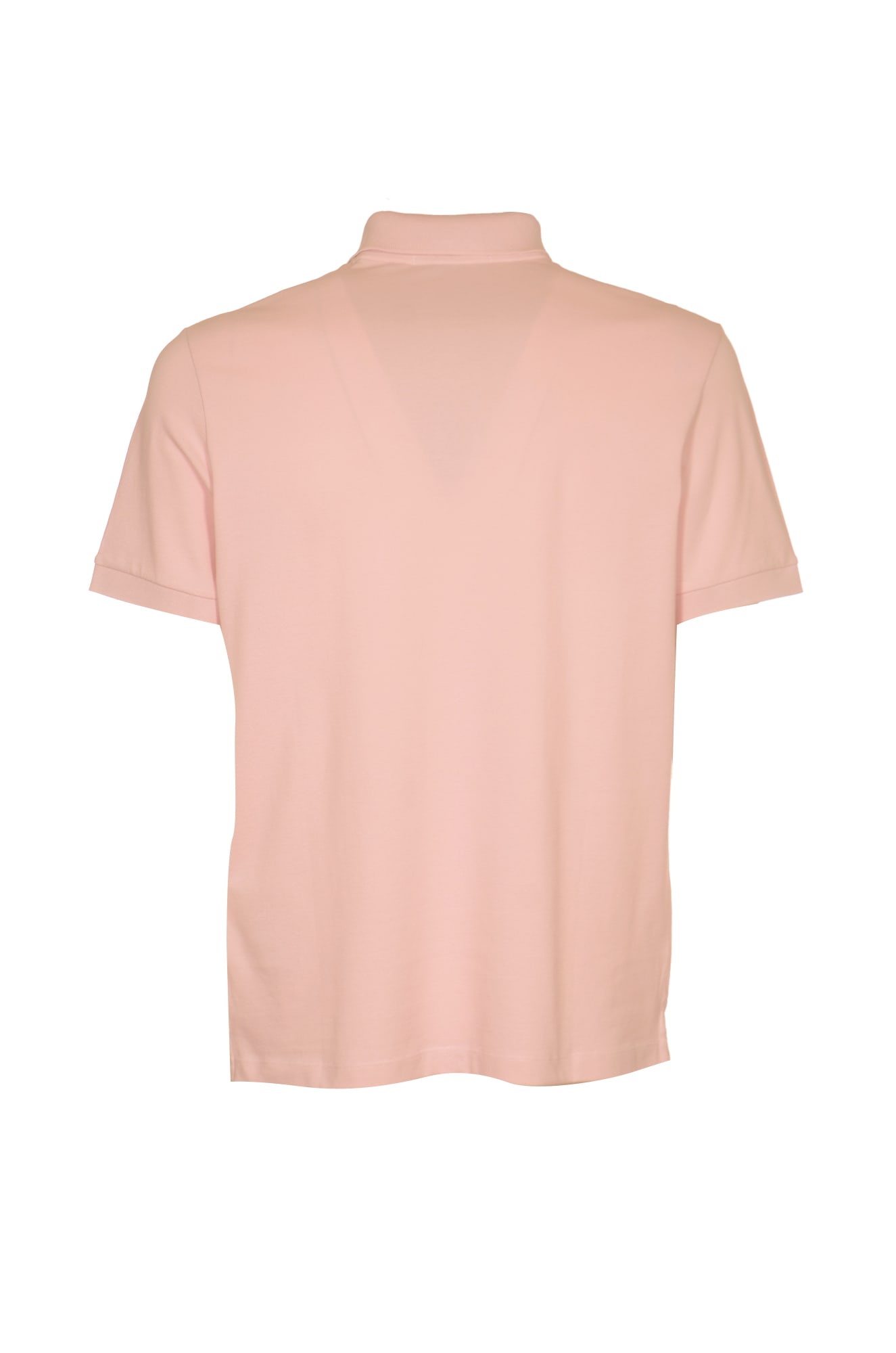 Shop Stone Island Logo Patch Polo Shirt In Pink