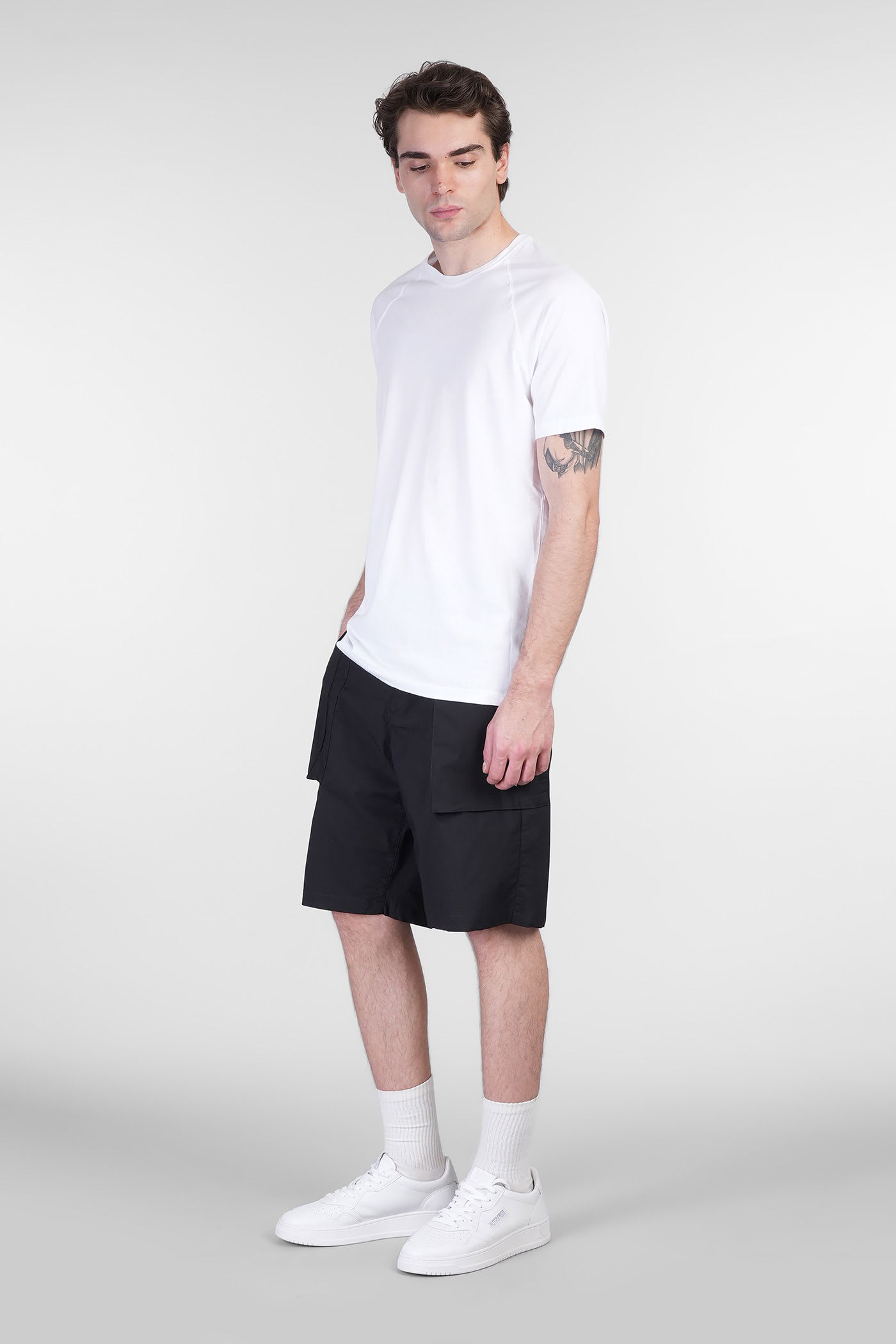 Aspesi Lou Bis Poplin Shorts In Black