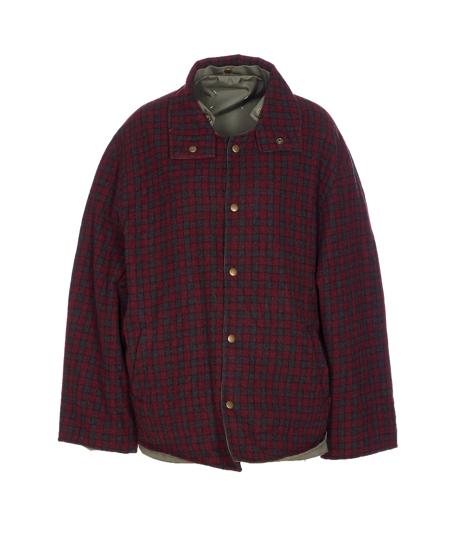Maison Margiela Reversible Technical Jacket In Burgundy