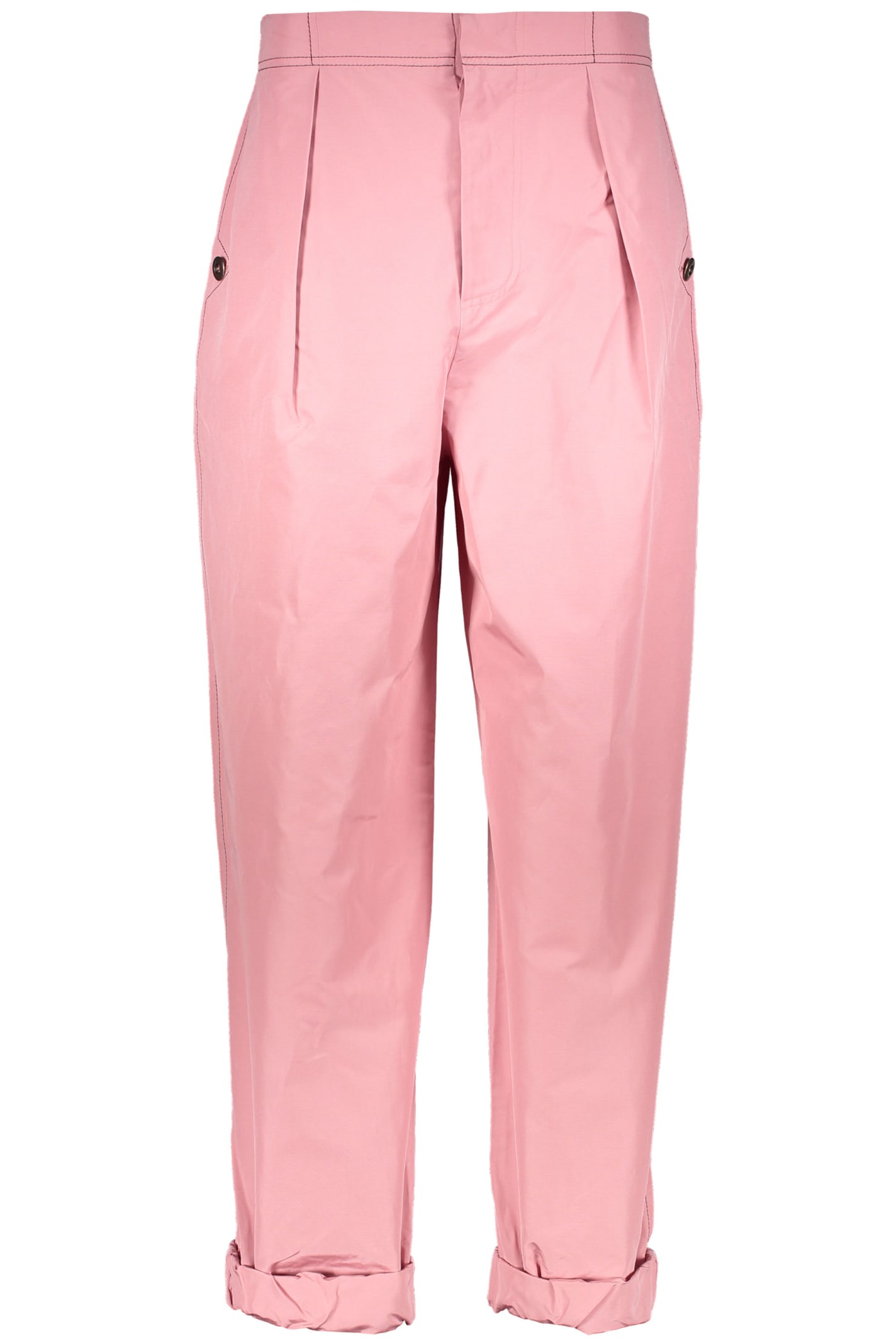 Bottega Veneta High-waist Tapered-fit Trousers In Pink