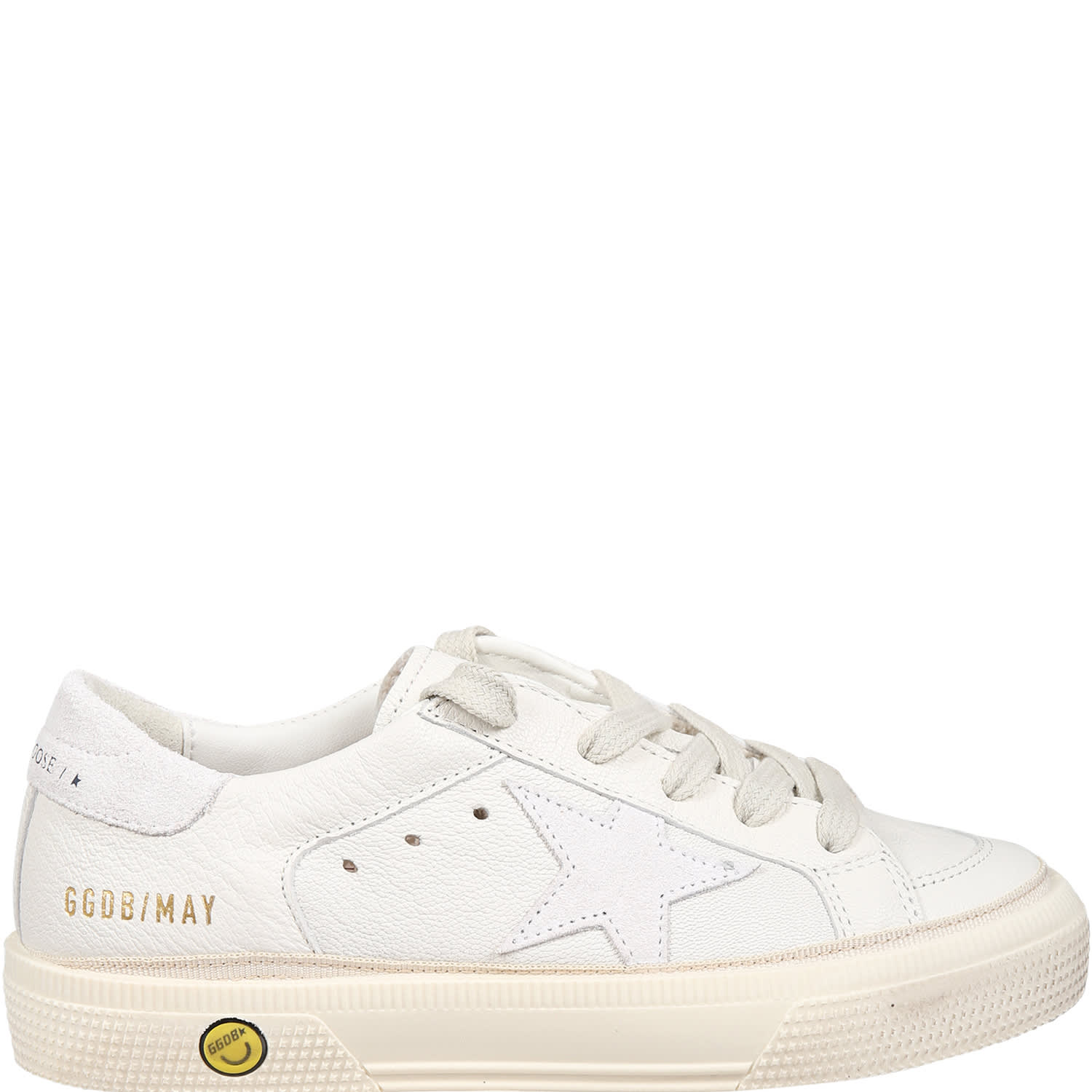 Golden Goose White May Sneakers For Girl With Iconic Star