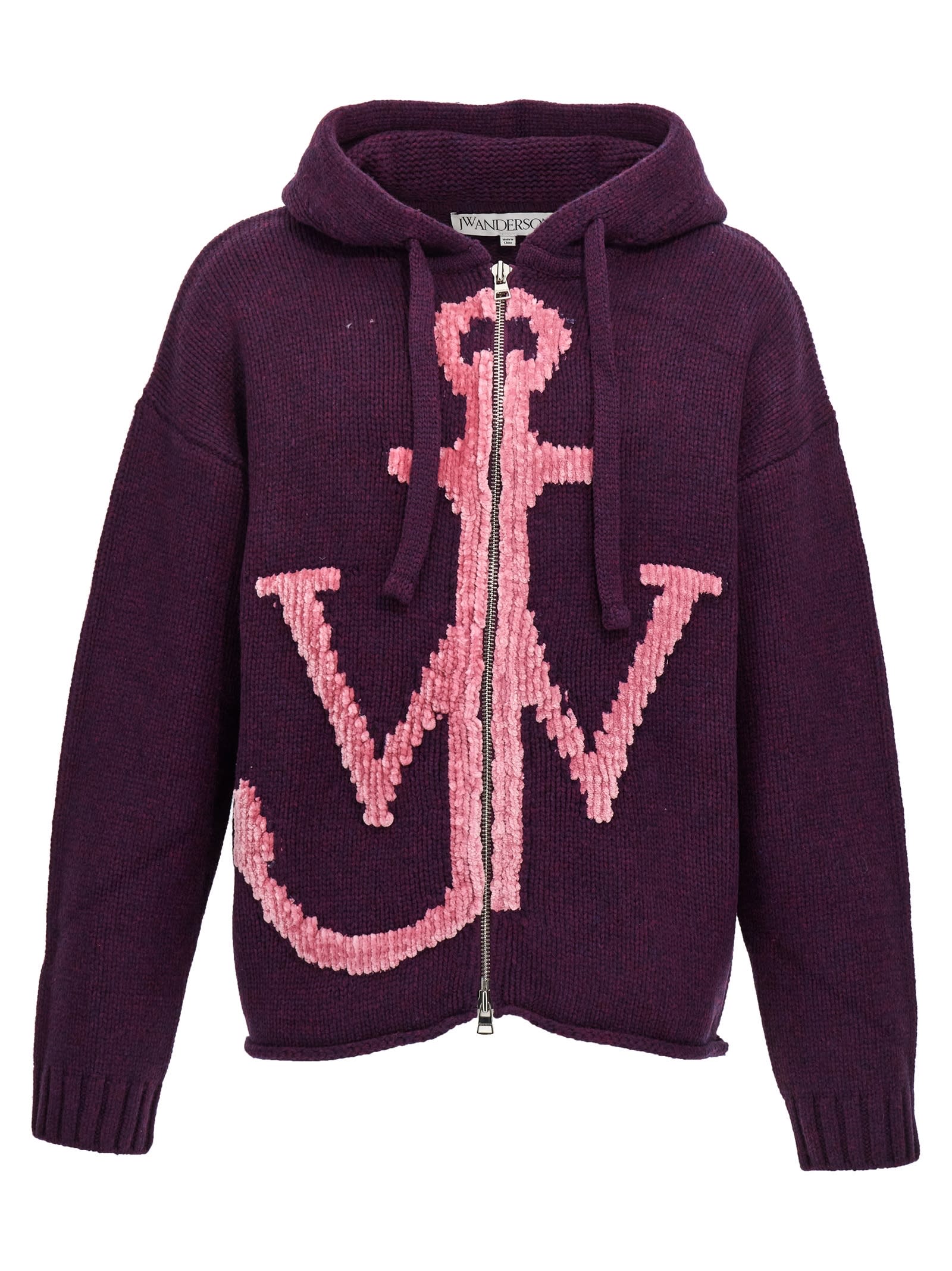 Shop Jw Anderson Anchor Jwa Hoodie In Purple