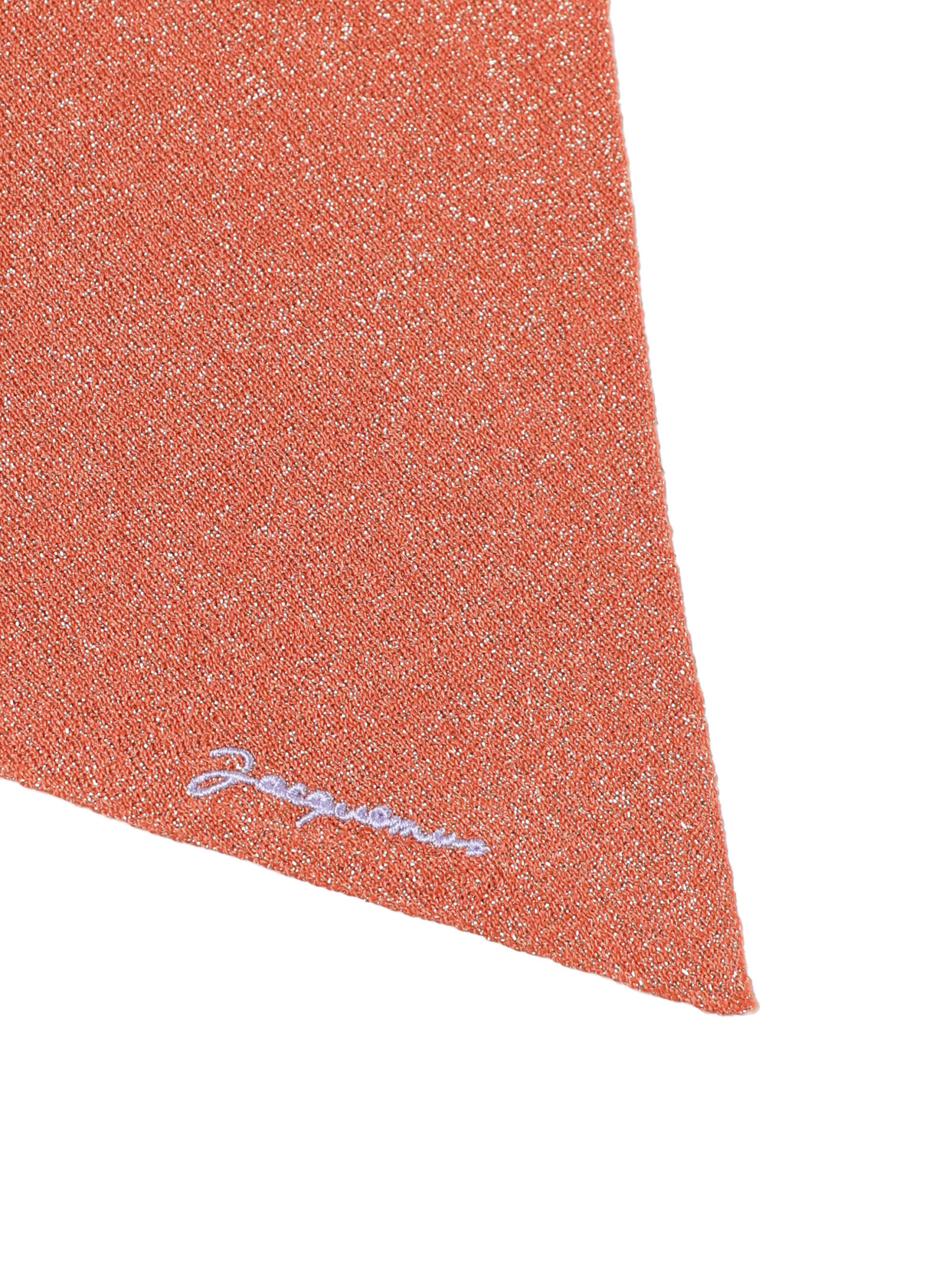 Shop Jacquemus Foulard Brilho In Glittery Fabric In Orange