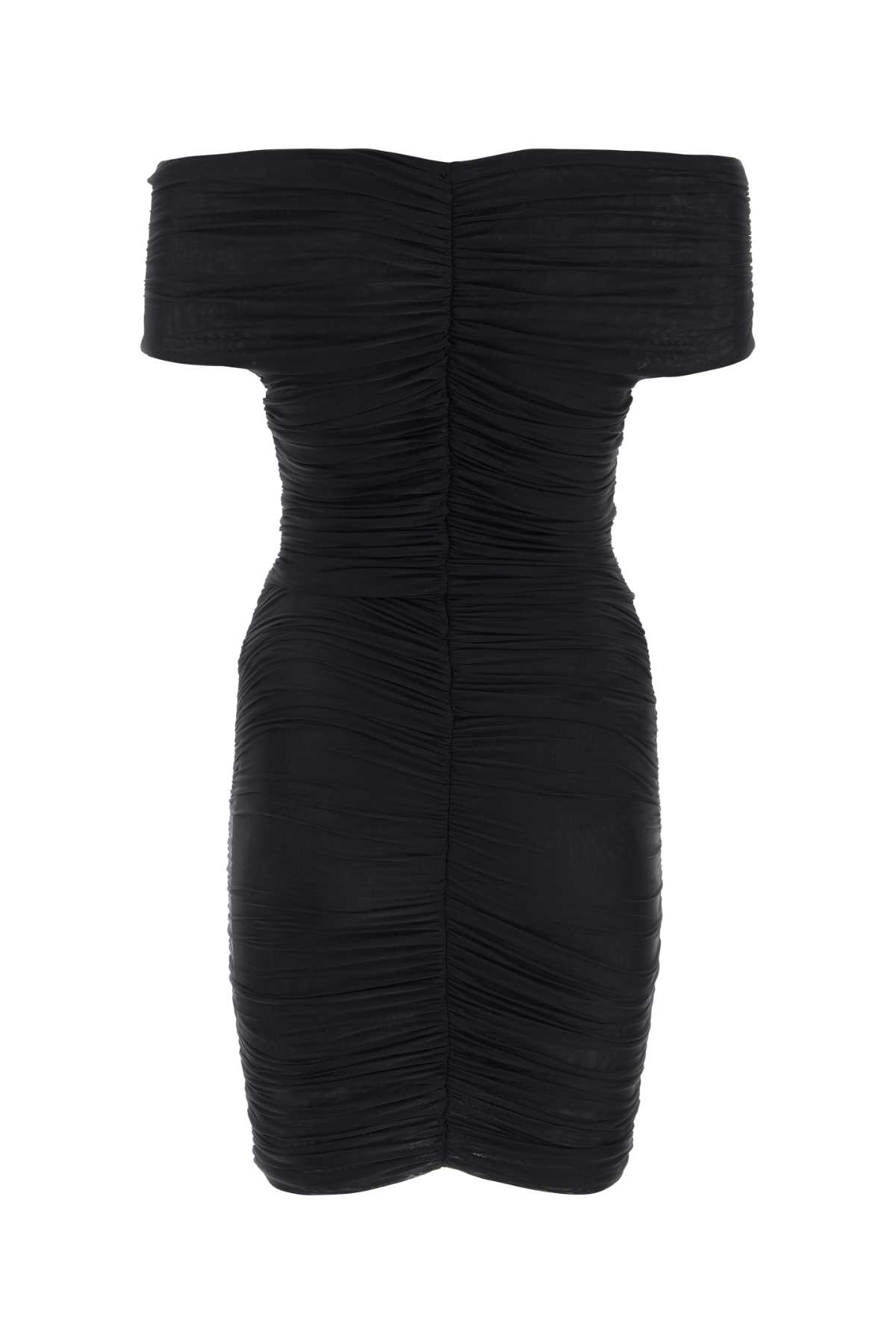 The Andamane Black Stretch Nylon Mini Dress