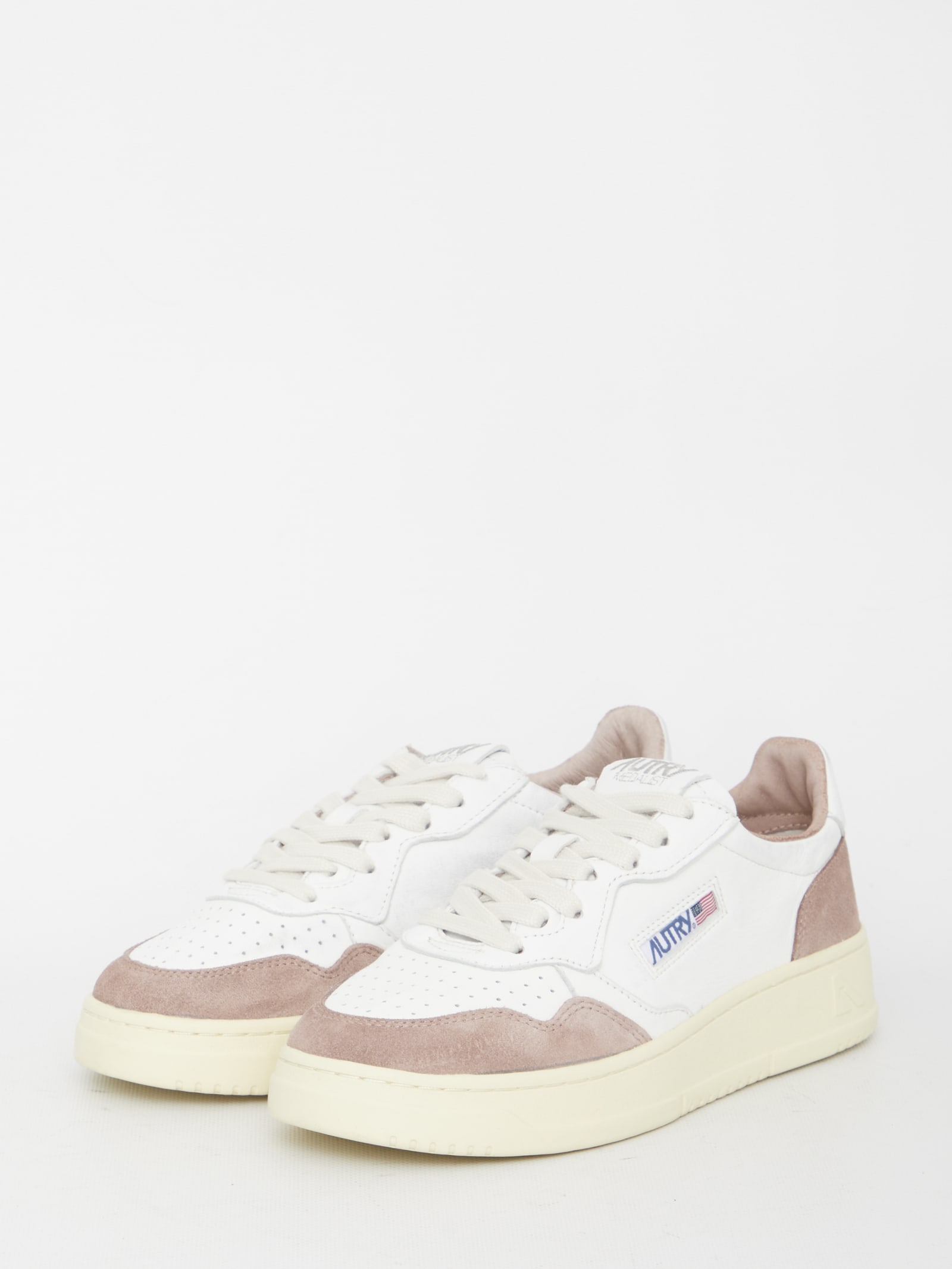 Shop Autry Medalist Sneakers In White, Pink