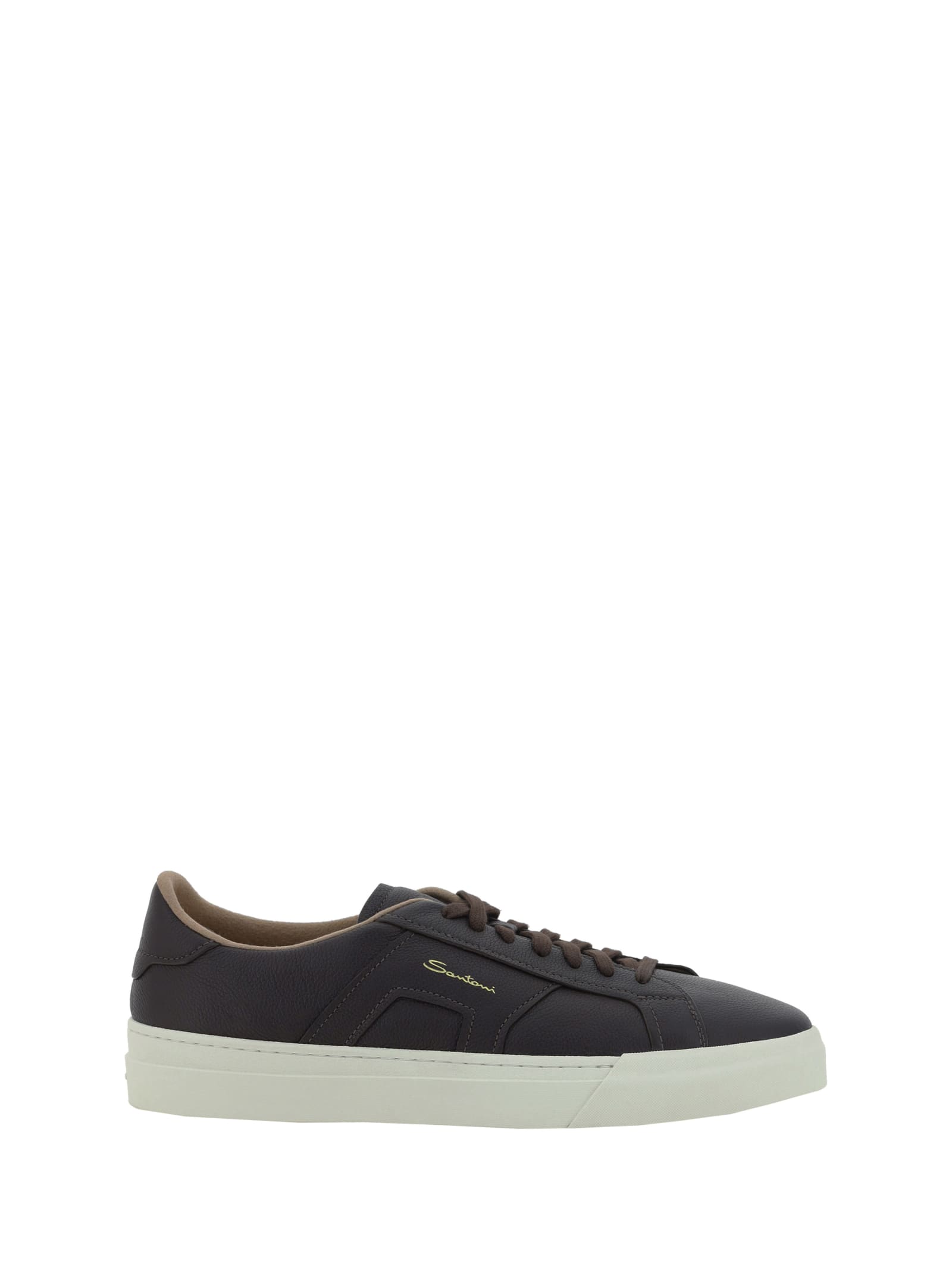 Shop Santoni Sneakers In Brown