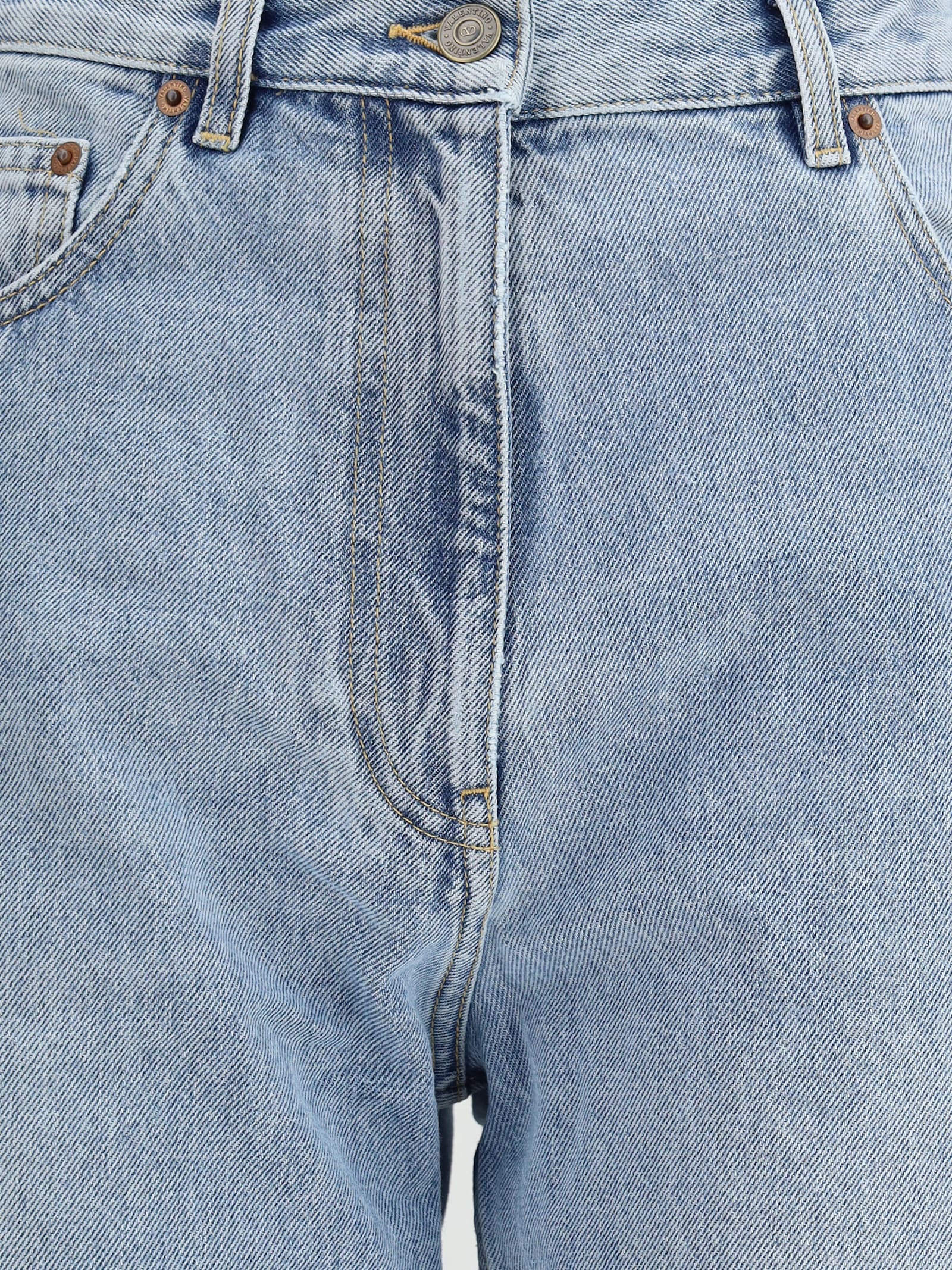 Valentino Denim Trousers Woman Denim 30 In Blue
