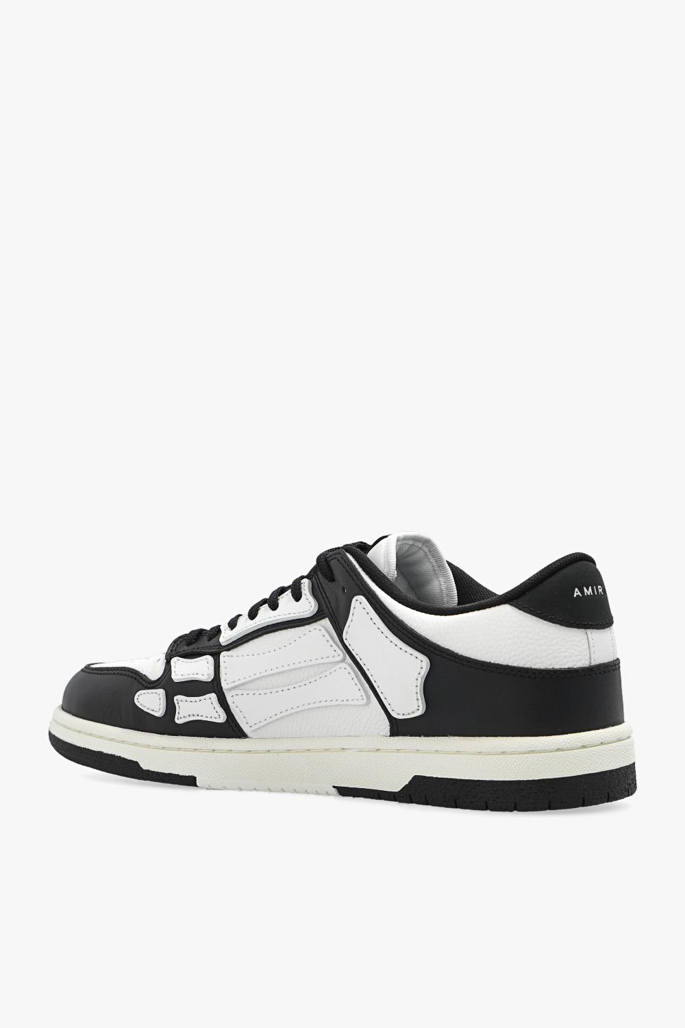 Shop Amiri Skel Top Low Sneakers In Black/white