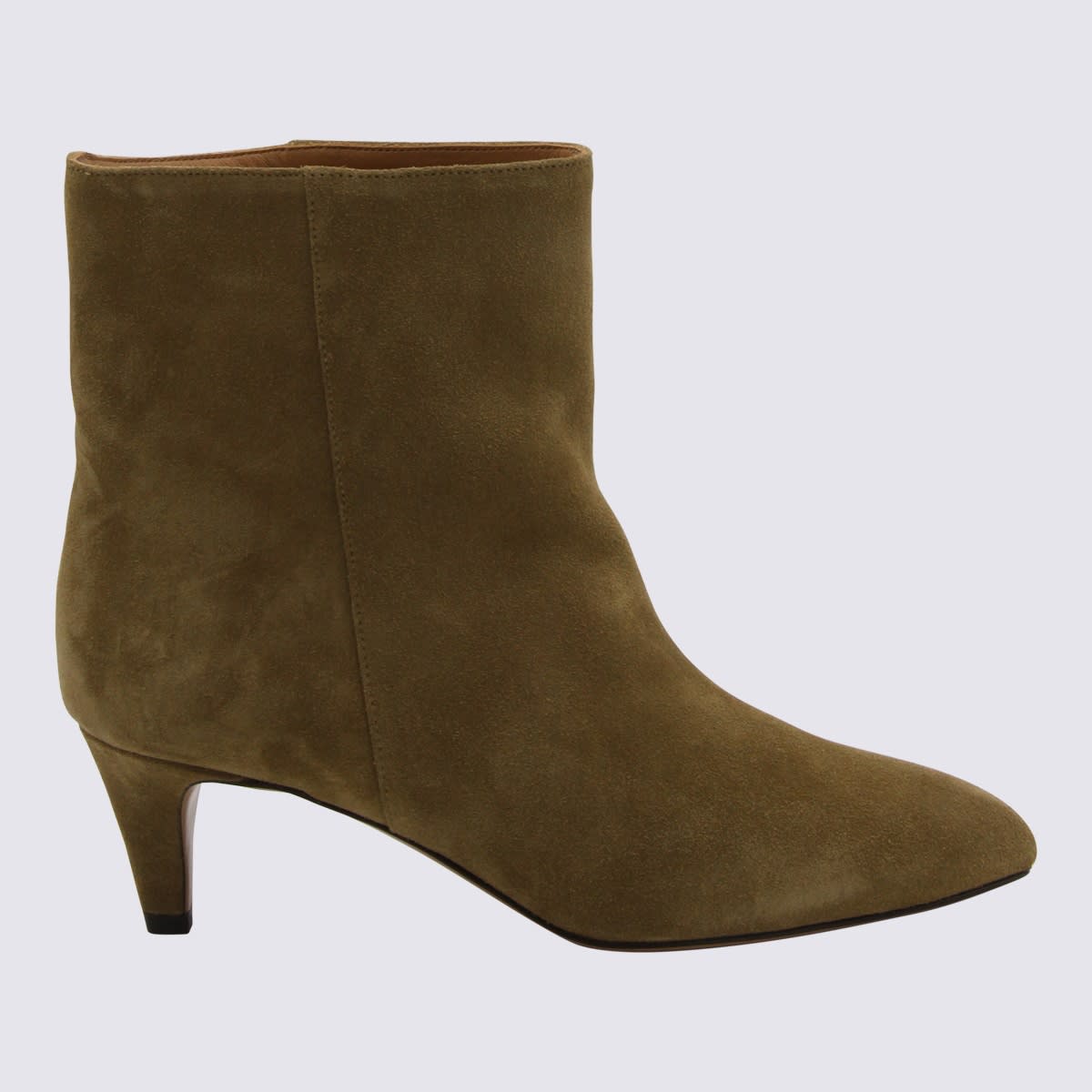 ISABEL MARANT TAUPE SUEDE DEONE BOOTS