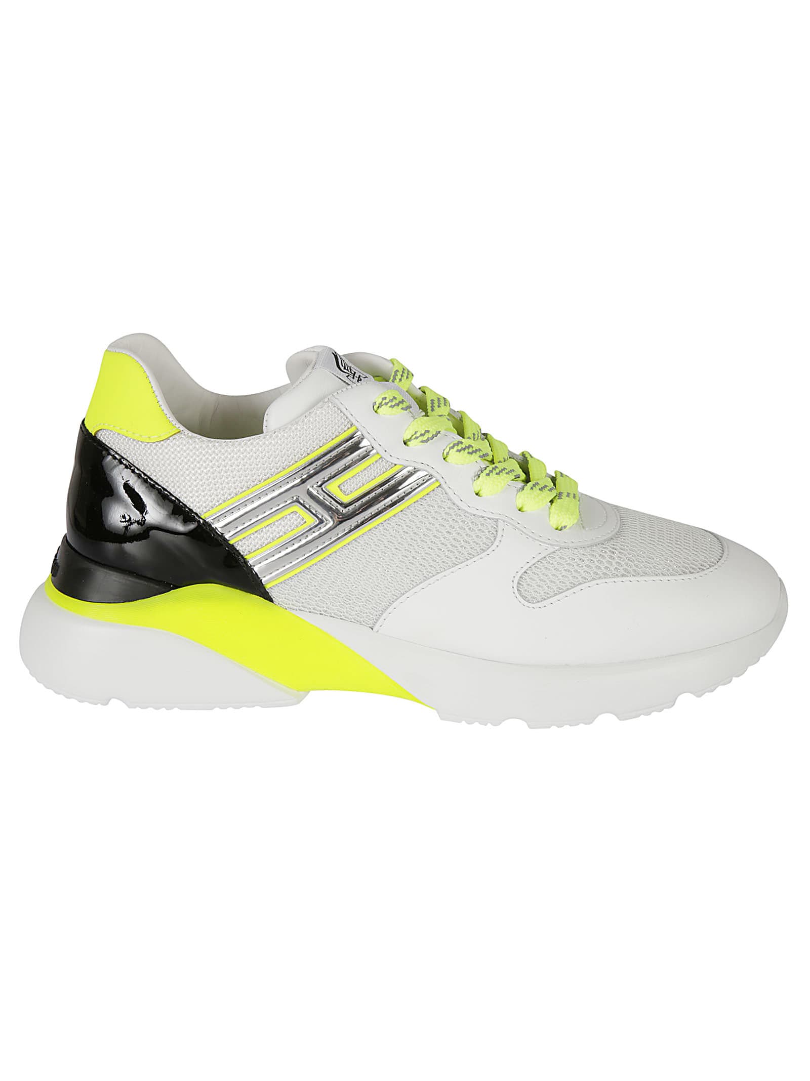 HOGAN ACTIVE ONE H385 SNEAKERS,HXW3850BF50N1F ST10 BIANCO/FLUO