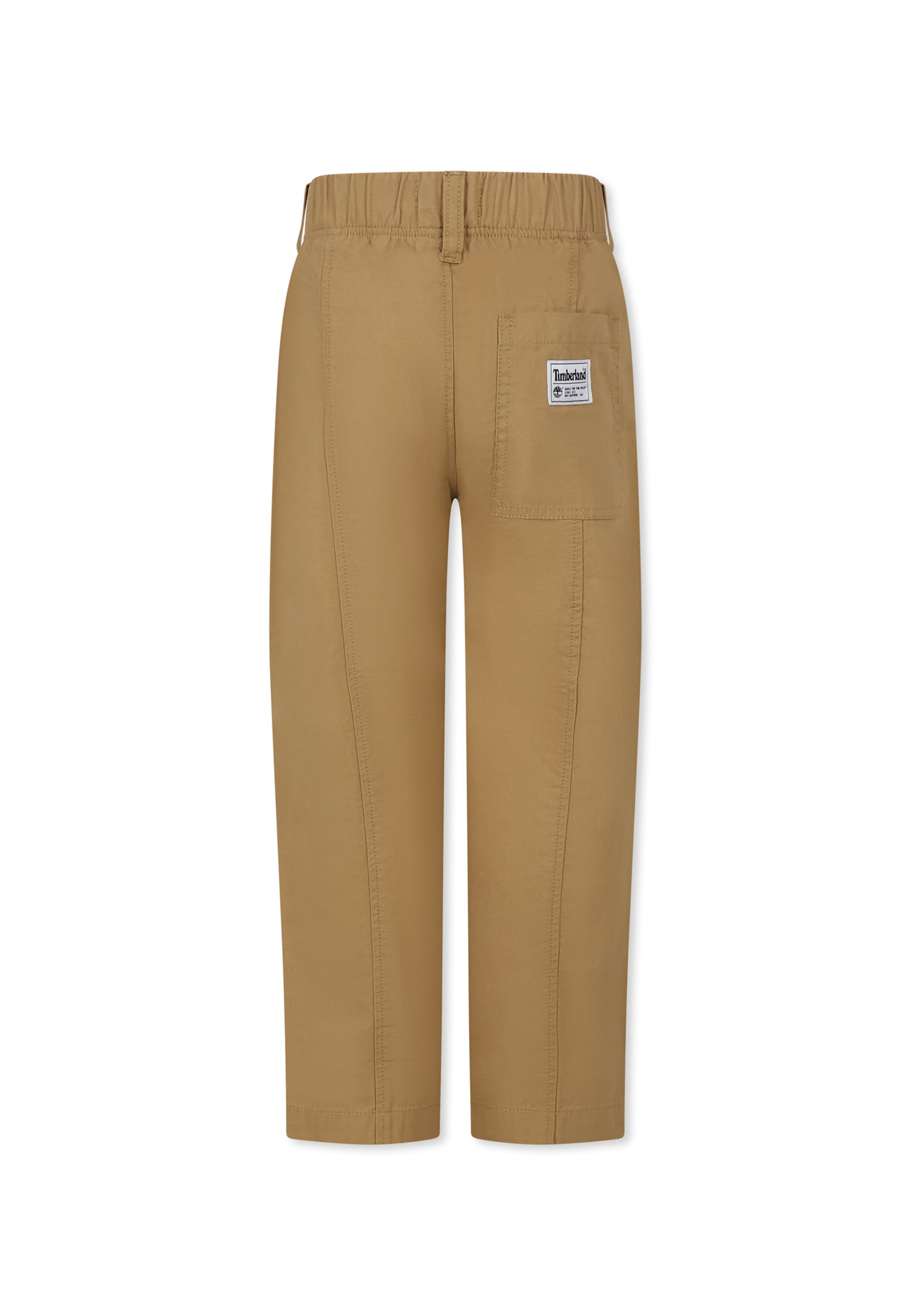 Timberland Beige Trousers For Boy With Logo In Beige