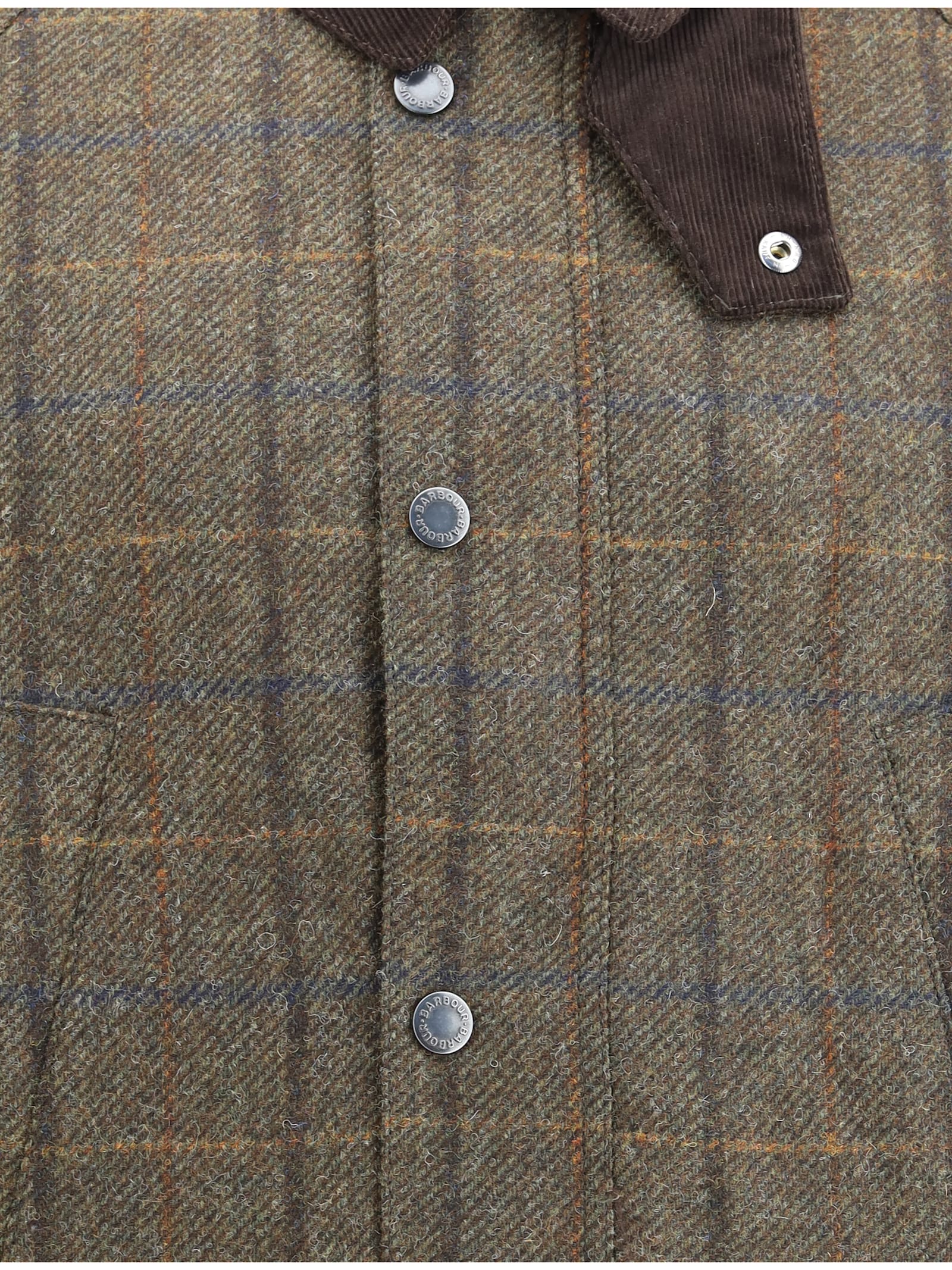 Barbour Bedale Check Jacket In Green