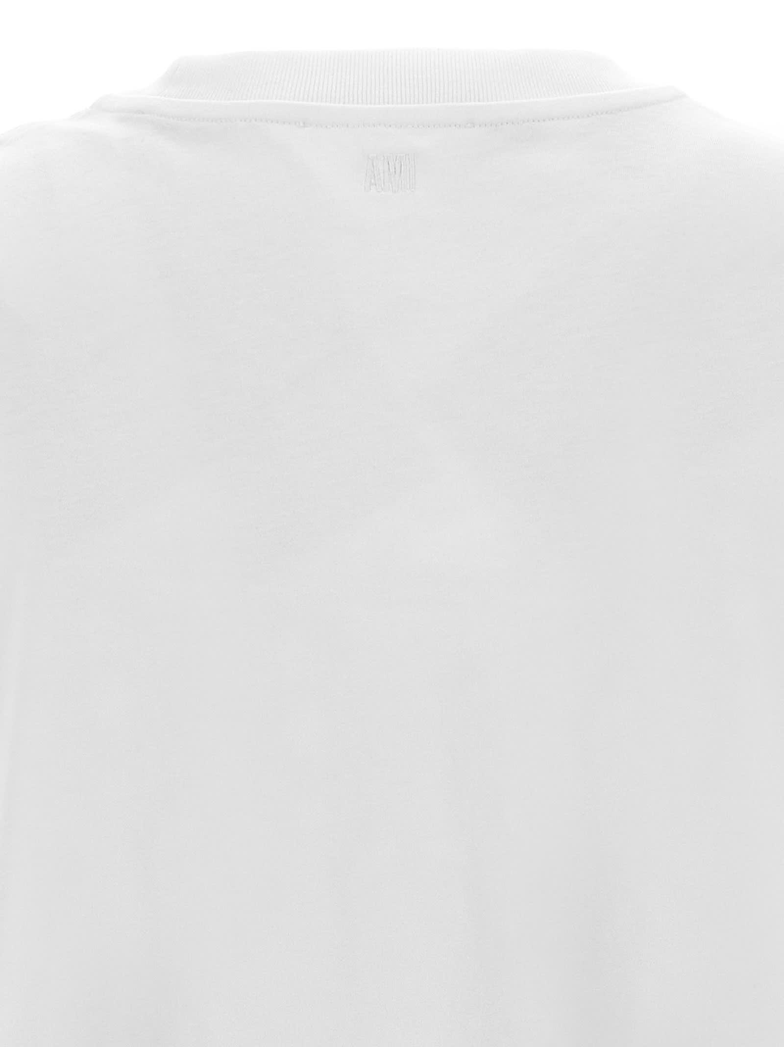 Shop Ami Alexandre Mattiussi Ami De Coeur T-shirt In White