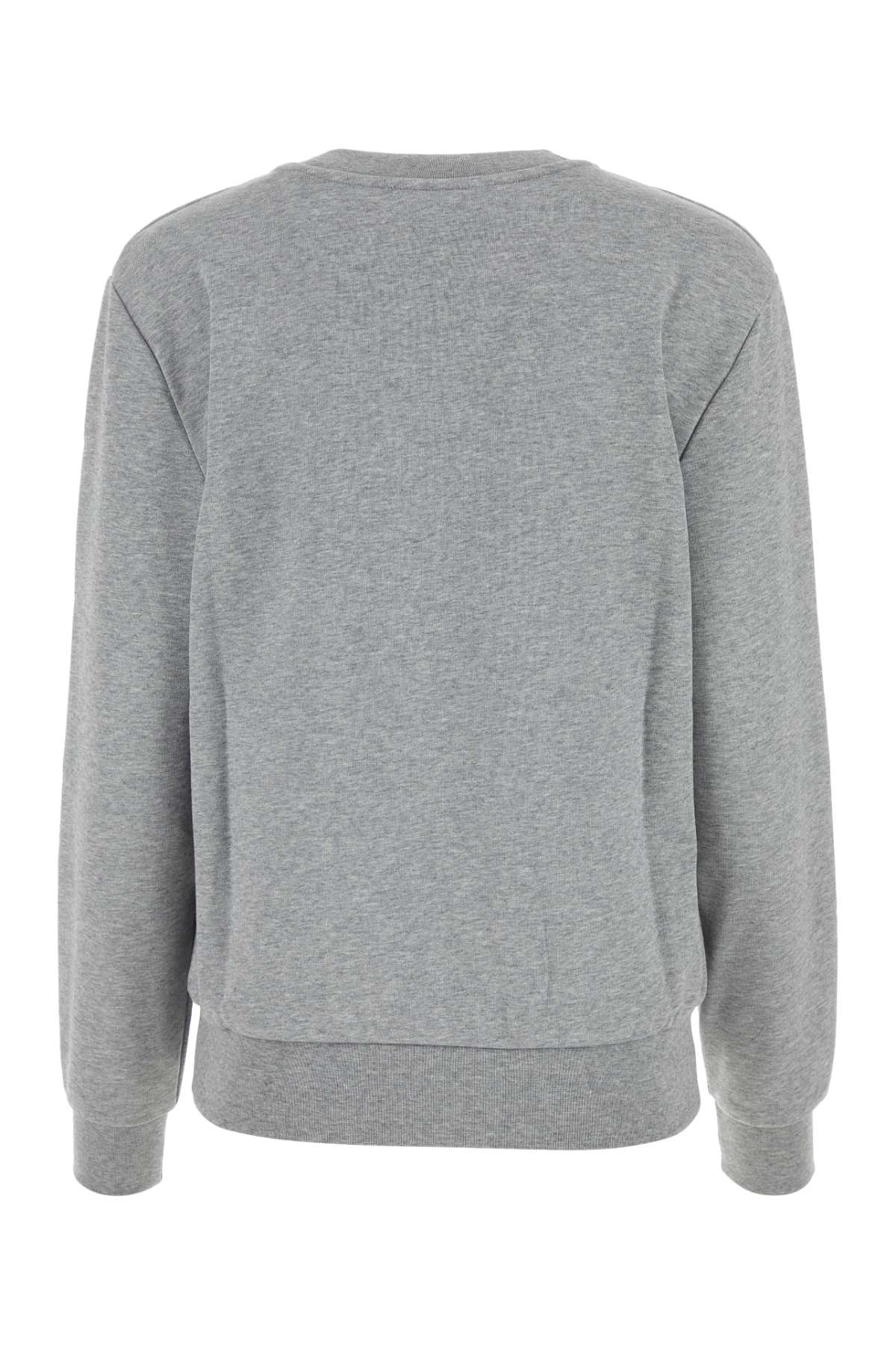 Shop Apc Melange Grey Cotton Sweatshirt In Grichidarnav