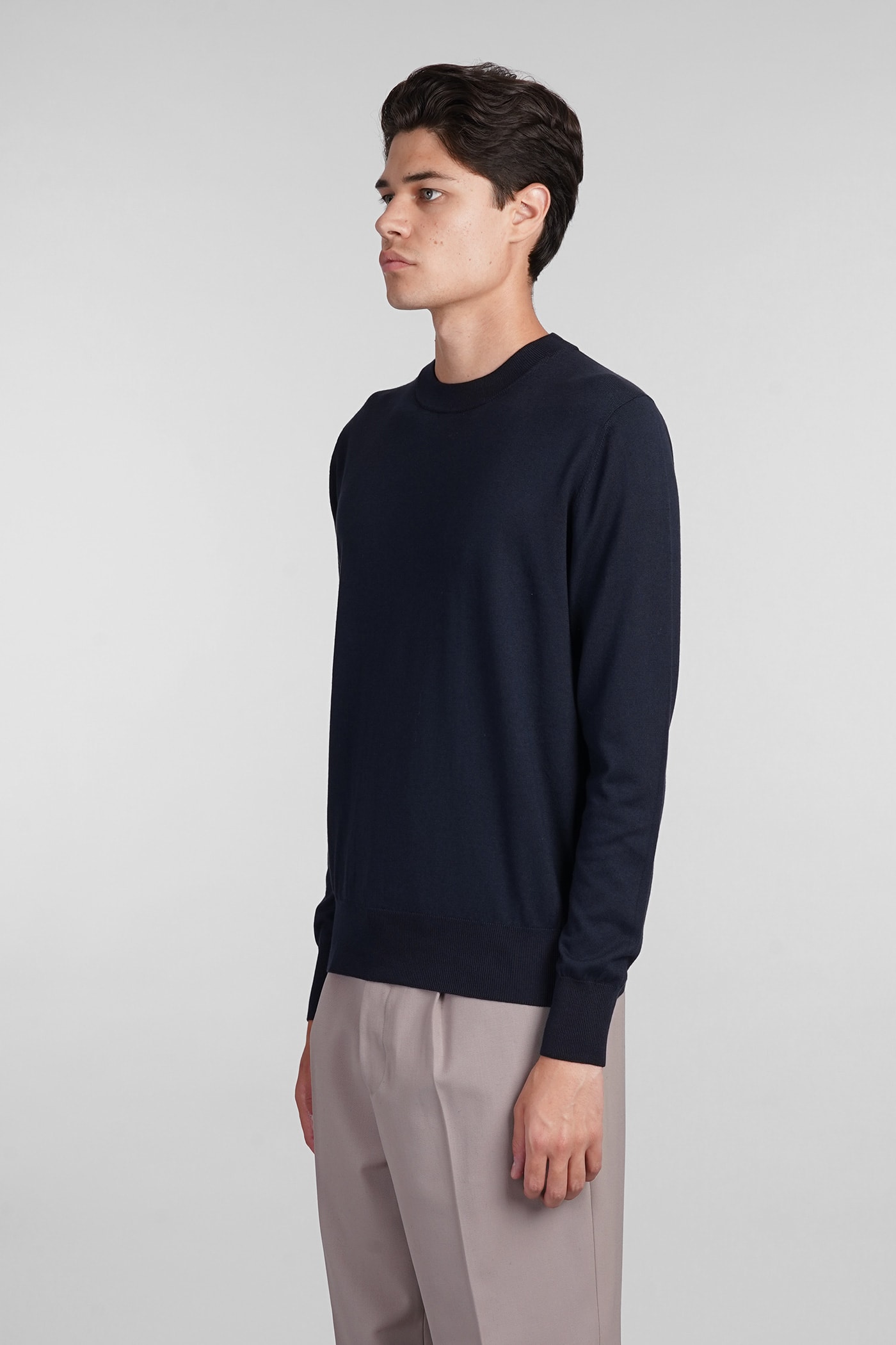 Shop Mauro Grifoni Knitwear In Blue Cotton