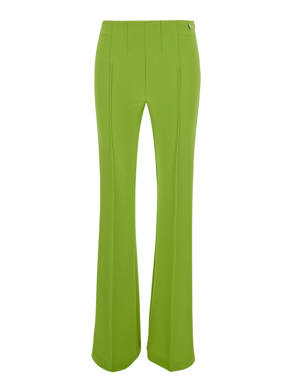 Shop Liu •jo Tailored High Waisted Green Pants In Stretch Fabric Woman Liu-jo