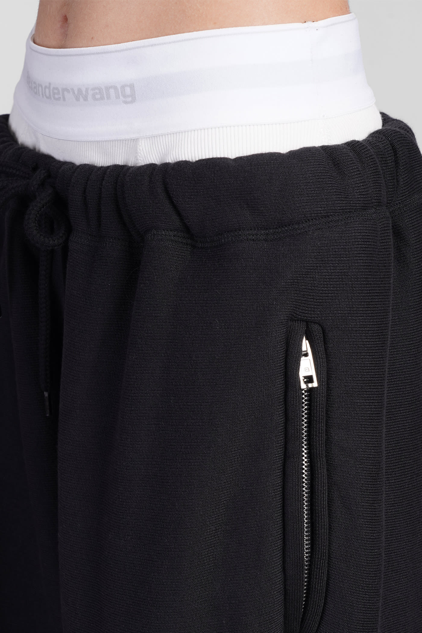 Shop Alexander Wang Pants In Black Cotton