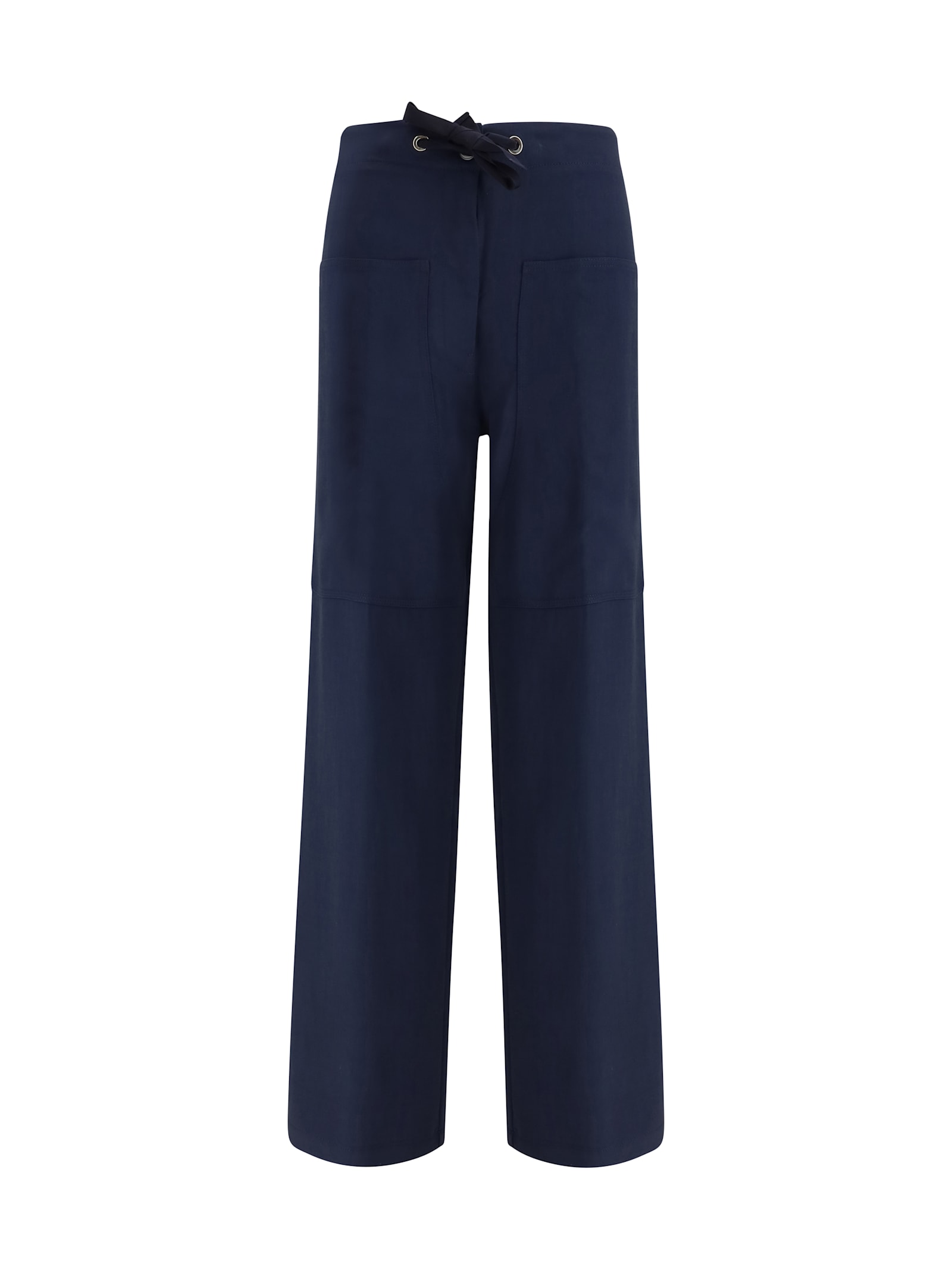 Forte Forte Drawstring Cotton Bull Trousers In Blue