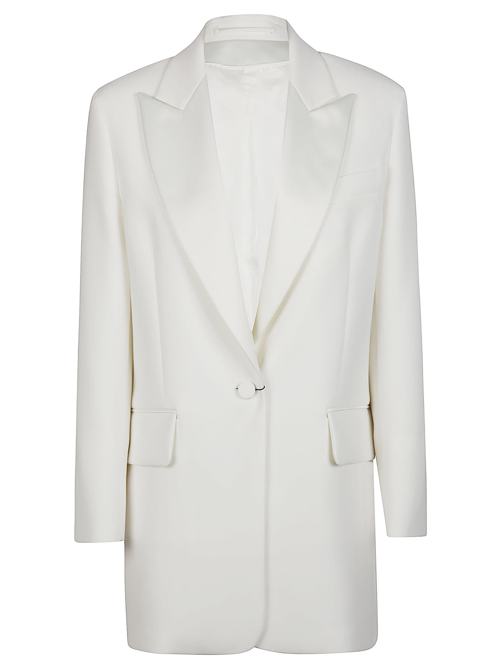 Shop Max Mara Dyser Jacket In Bianco Seta