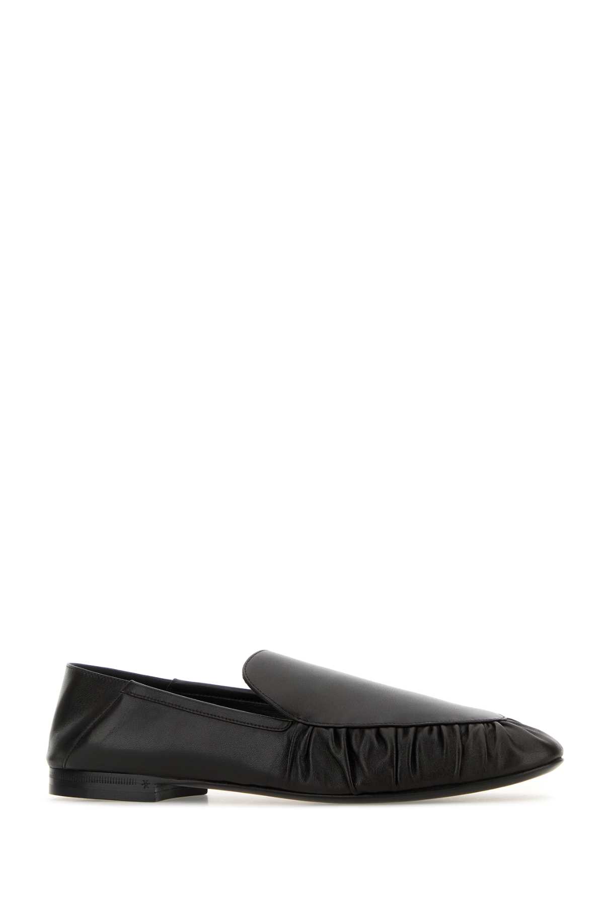 Saint Laurent Dark Brown Leather Alain Loafers In Black