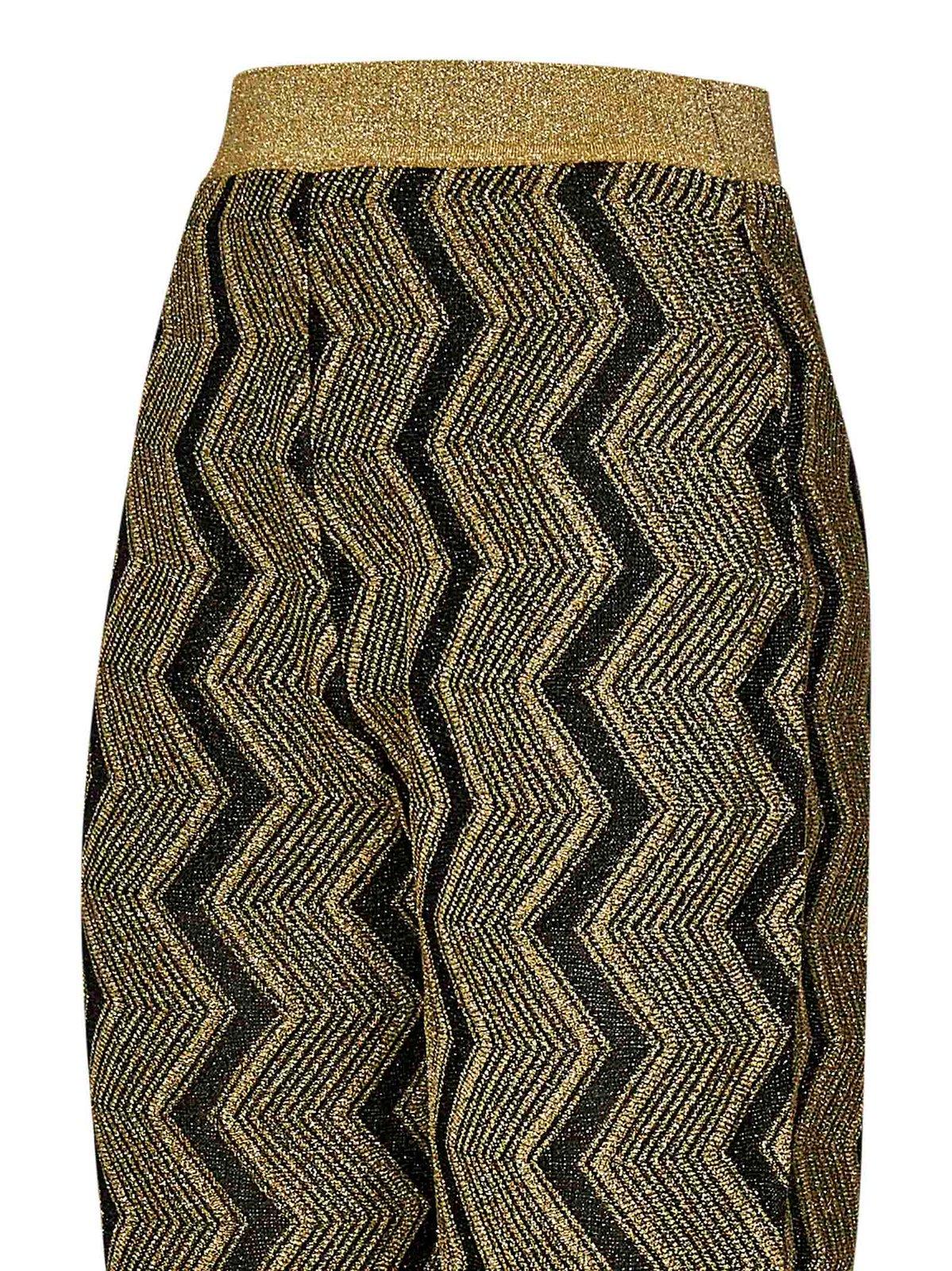 MISSONI ZIGZAG PATTERN HIGH-WAIST TROUSERS 