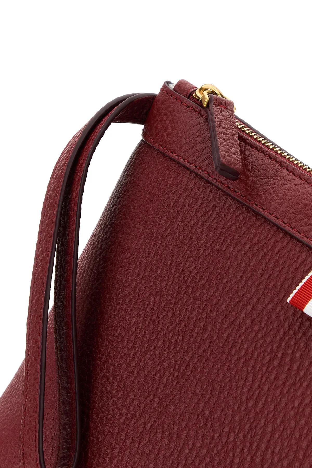 Shop Thom Browne Burgundy Leather Beauty Case