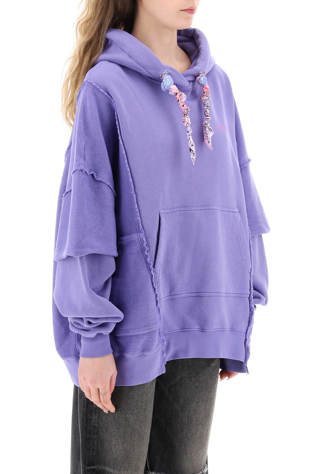 Shop Khrisjoy Oversized Hooded Sweatshirt In Wisteria (purple)