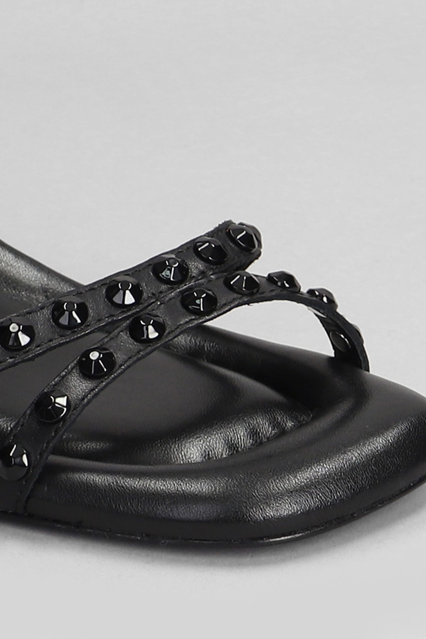 Shop Ash Jody Bis Sandals In Black Leather