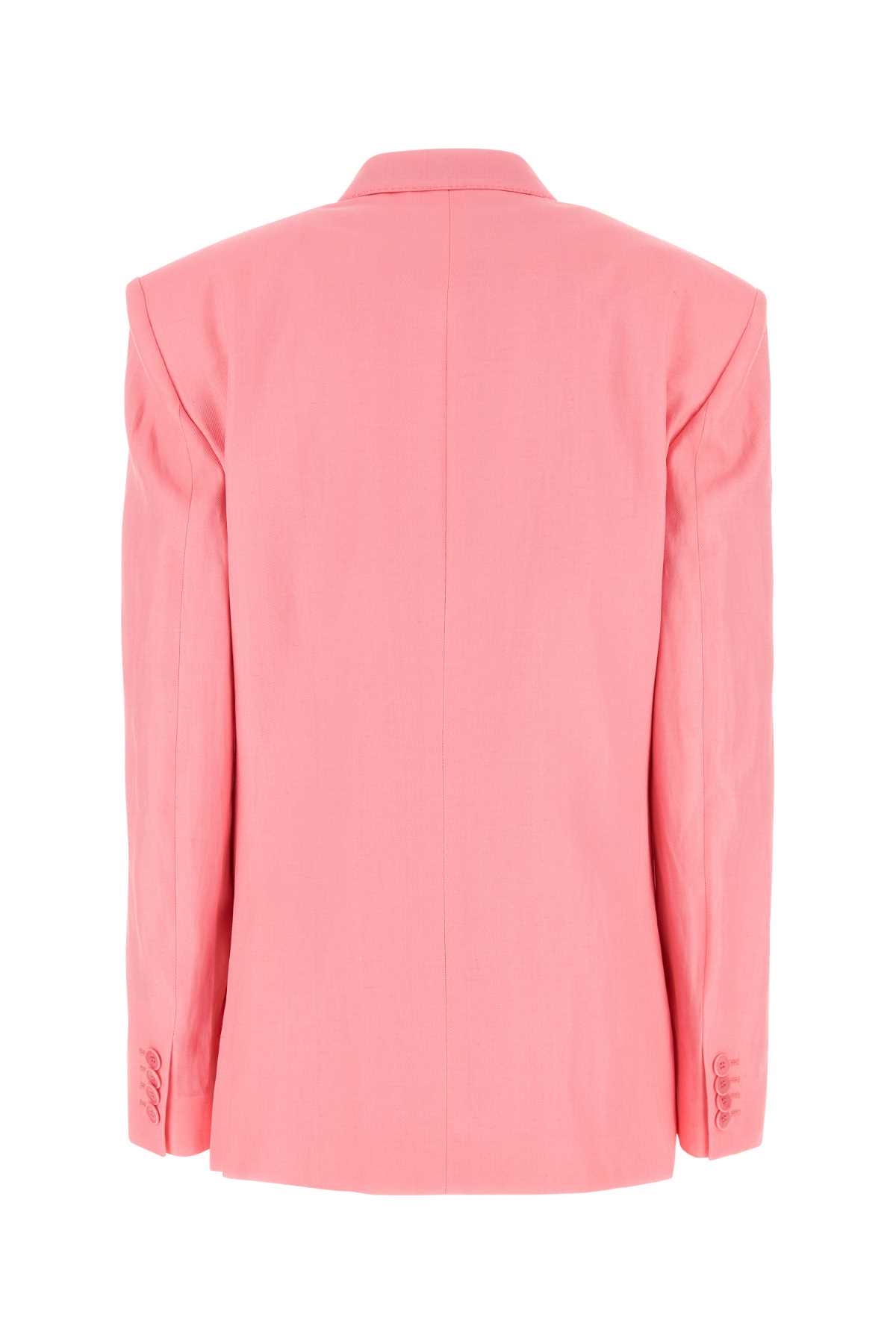 Stella Mccartney Pink Twill Oversize Blazer In Hibiscus
