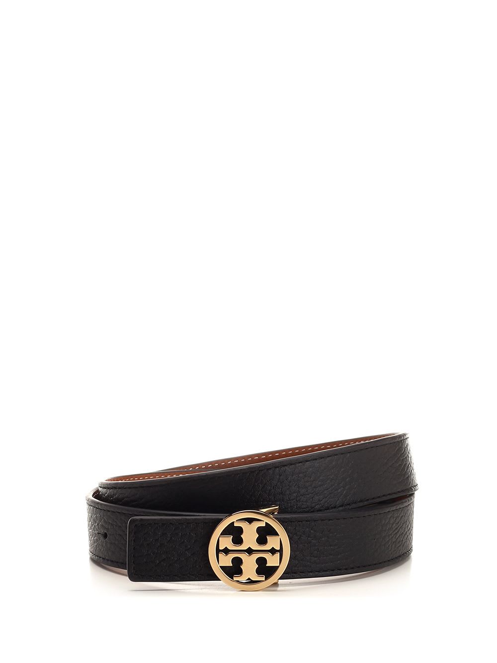 Shop Tory Burch Miller Reversible Belt In Black