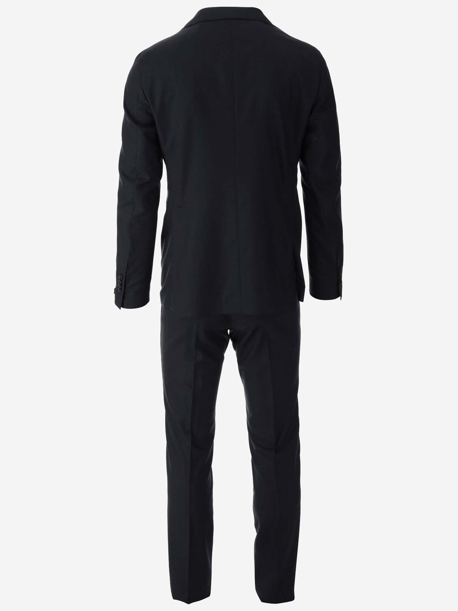 Shop Tagliatore Wool And Silk Suit In Black