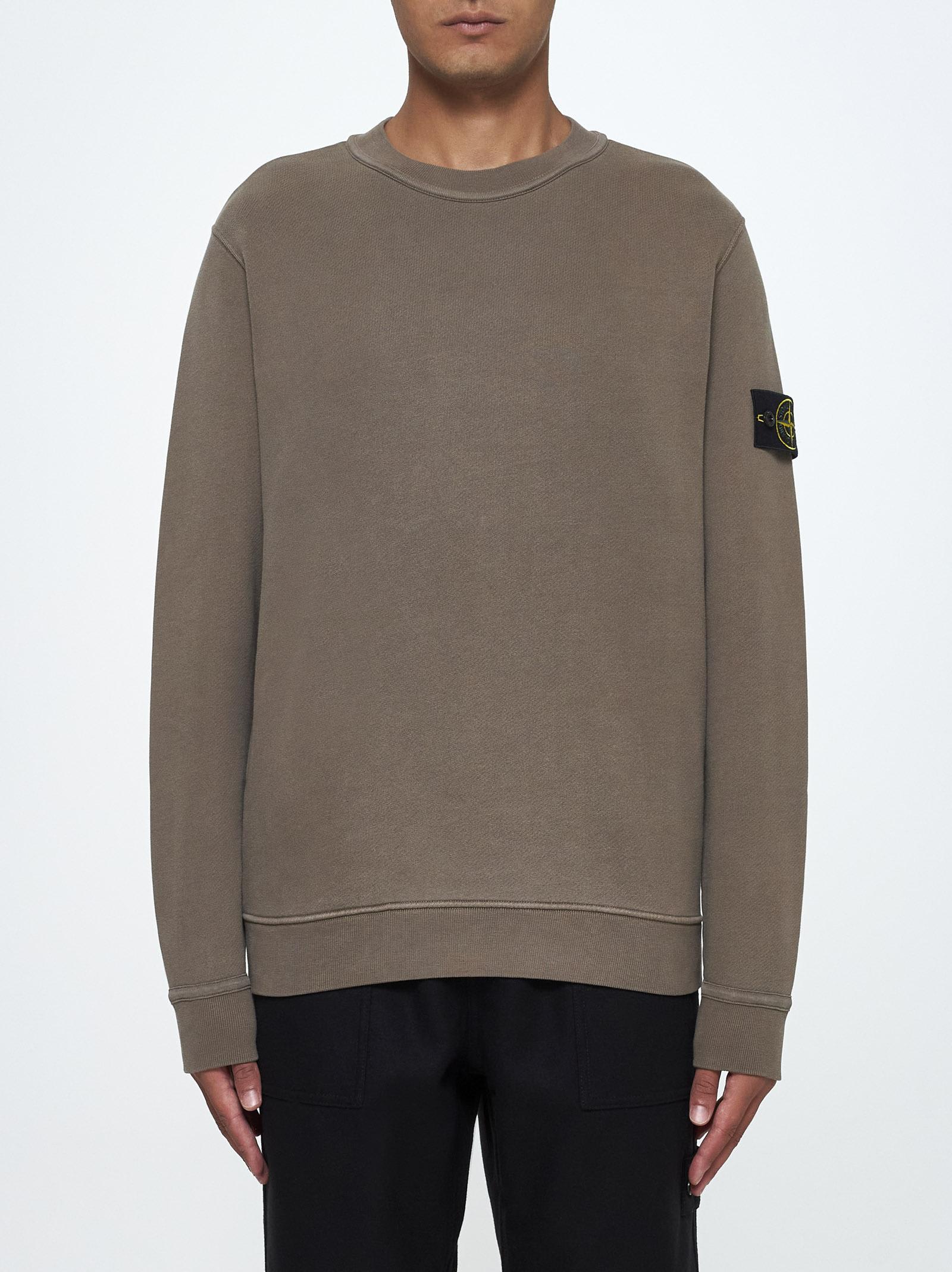 Shop Stone Island Cotton Sweatshirt