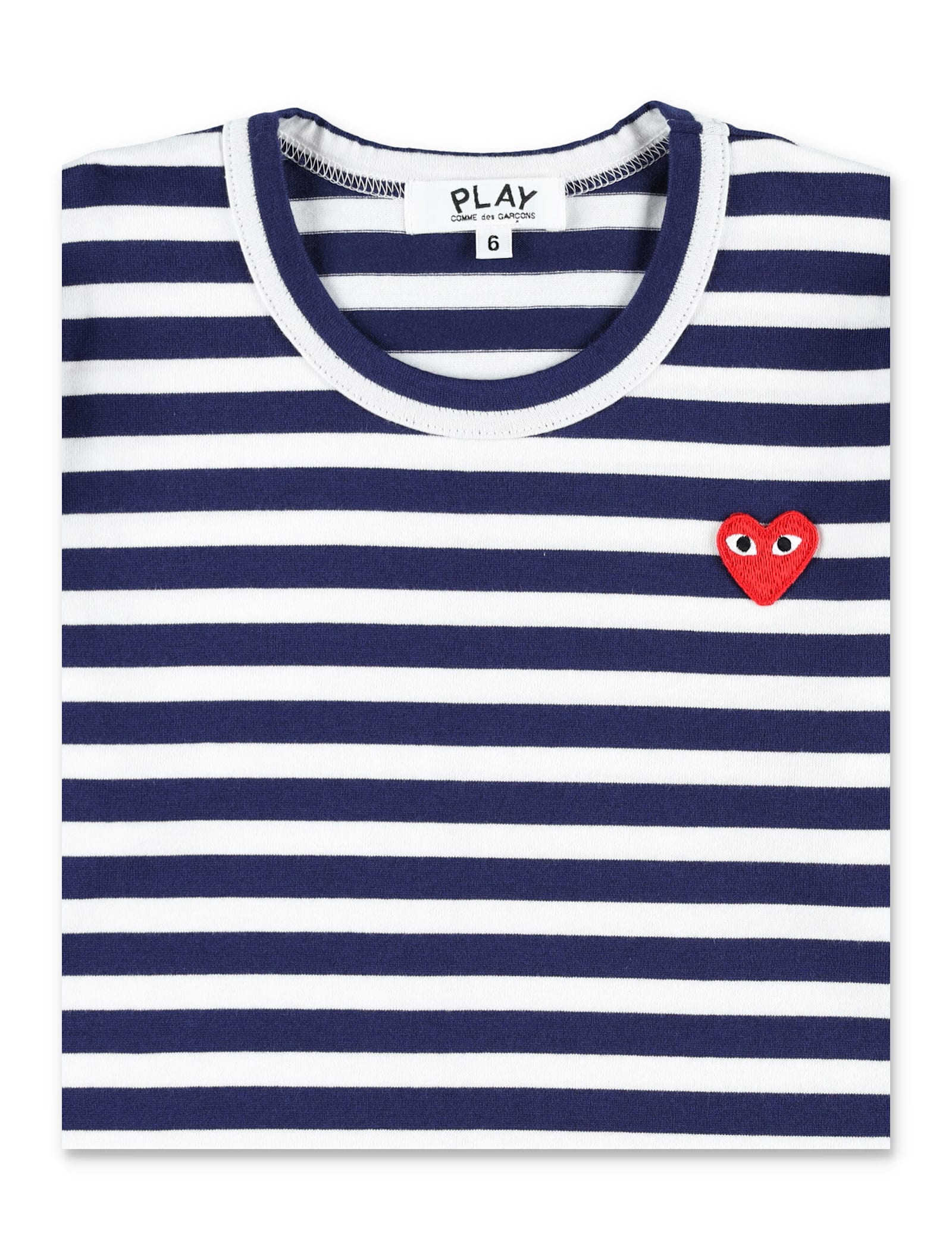 Comme Des Garçons Play Tee L/s Stripes In Multi